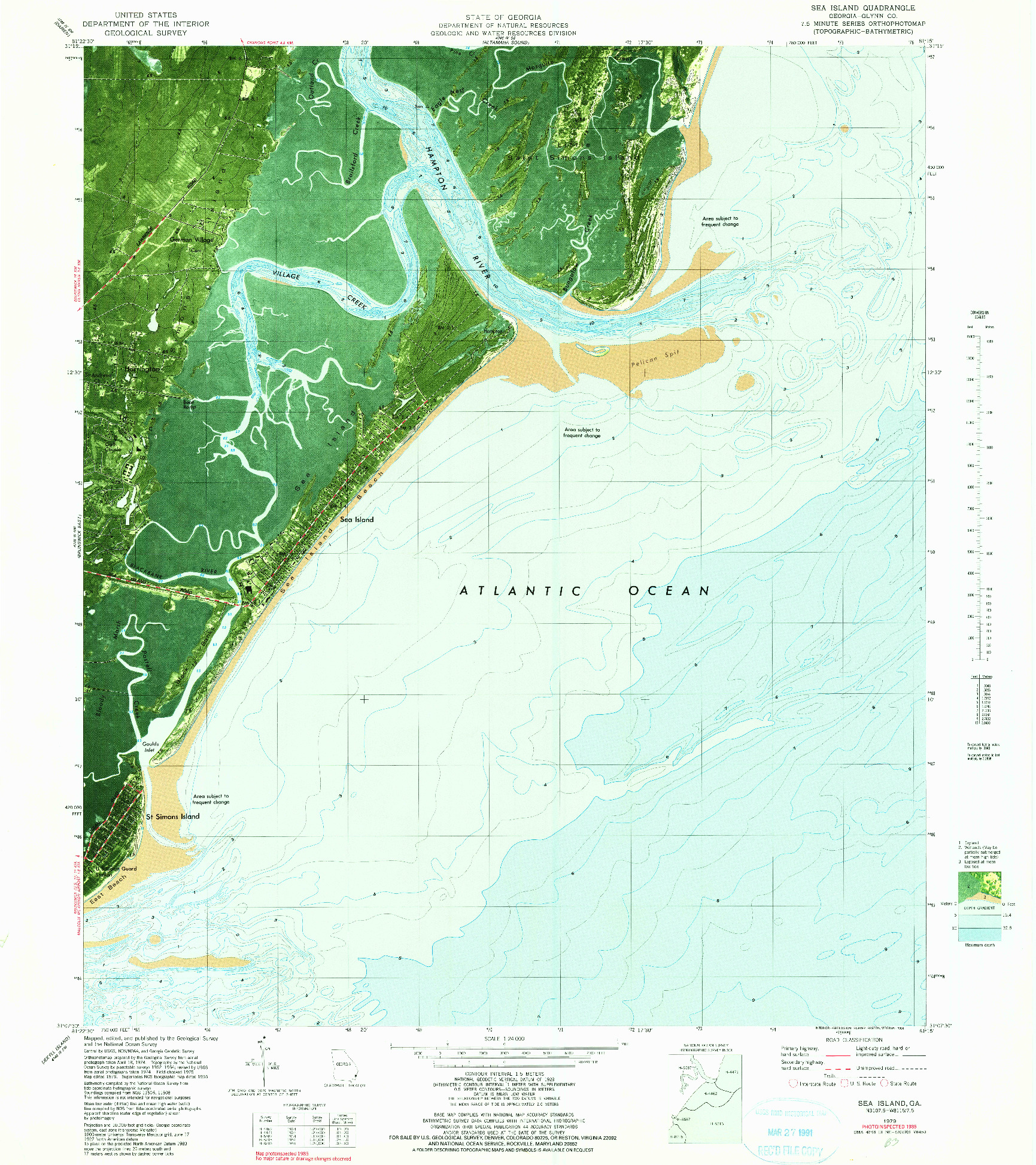 USGS 1:24000-SCALE QUADRANGLE FOR SEA ISLAND, GA 1979