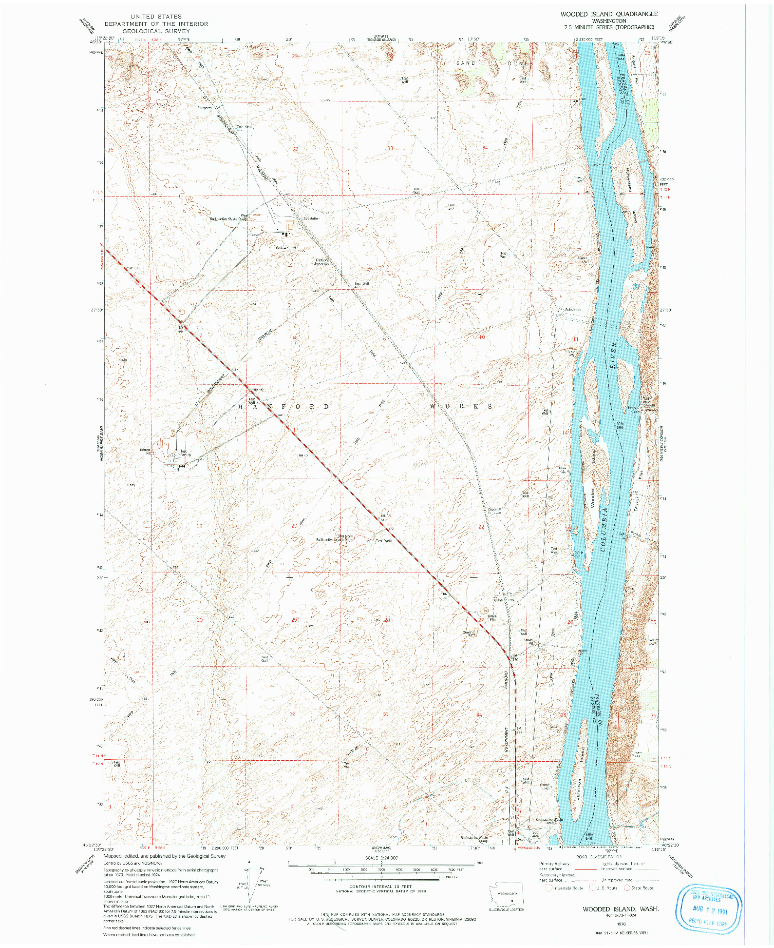 USGS 1:24000-SCALE QUADRANGLE FOR WOODEN ISLAND, WA 1978