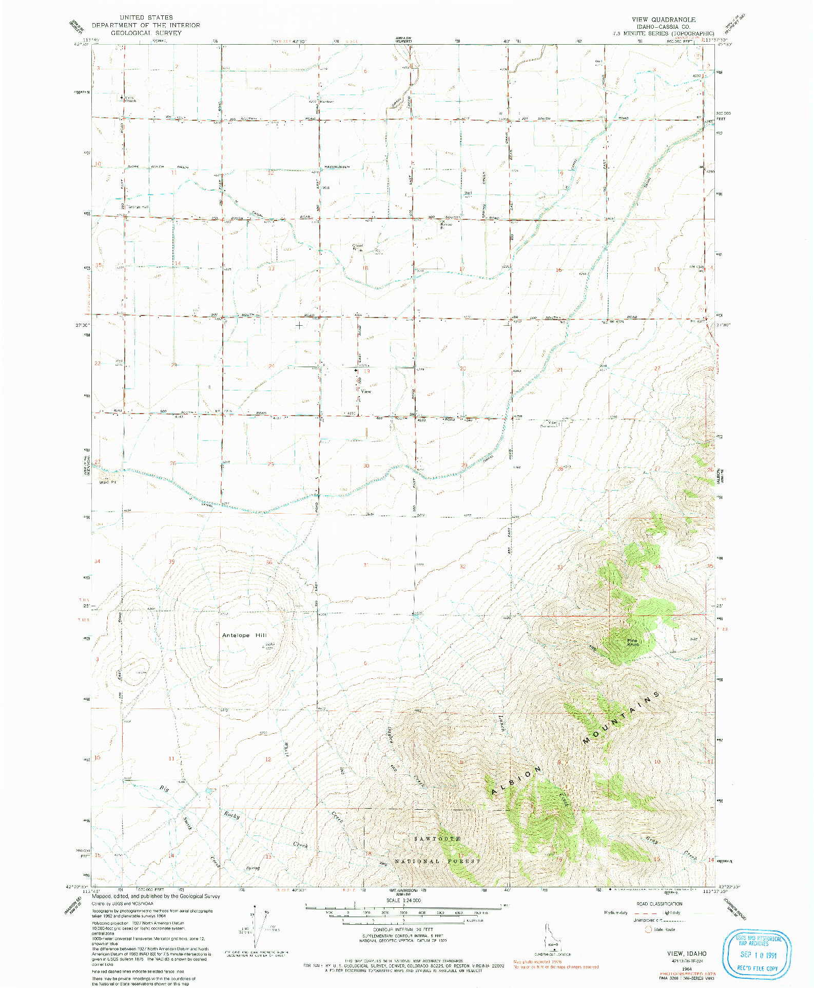 USGS 1:24000-SCALE QUADRANGLE FOR VIEW, ID 1964