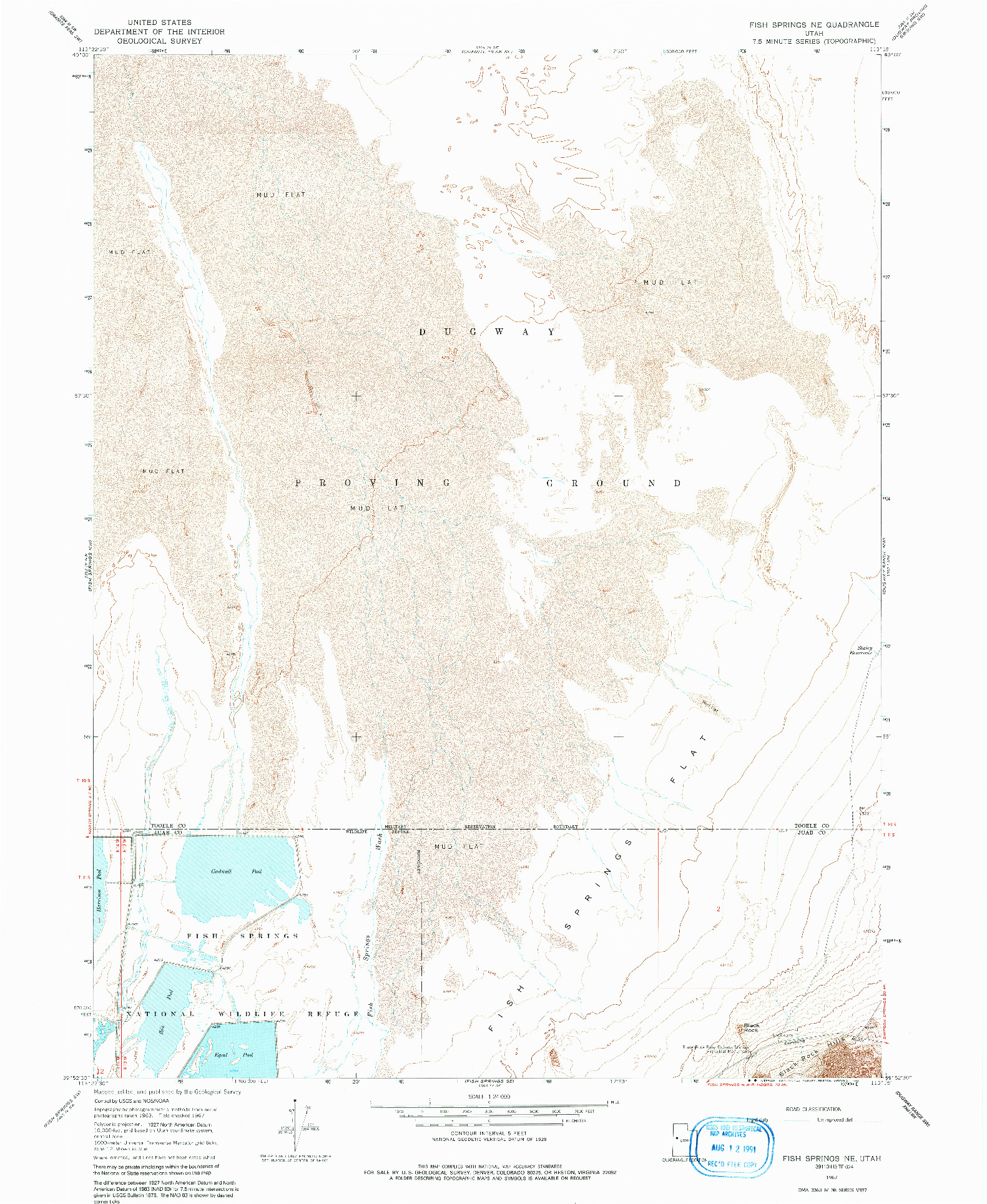 USGS 1:24000-SCALE QUADRANGLE FOR FISH SPRINGS NE, UT 1967