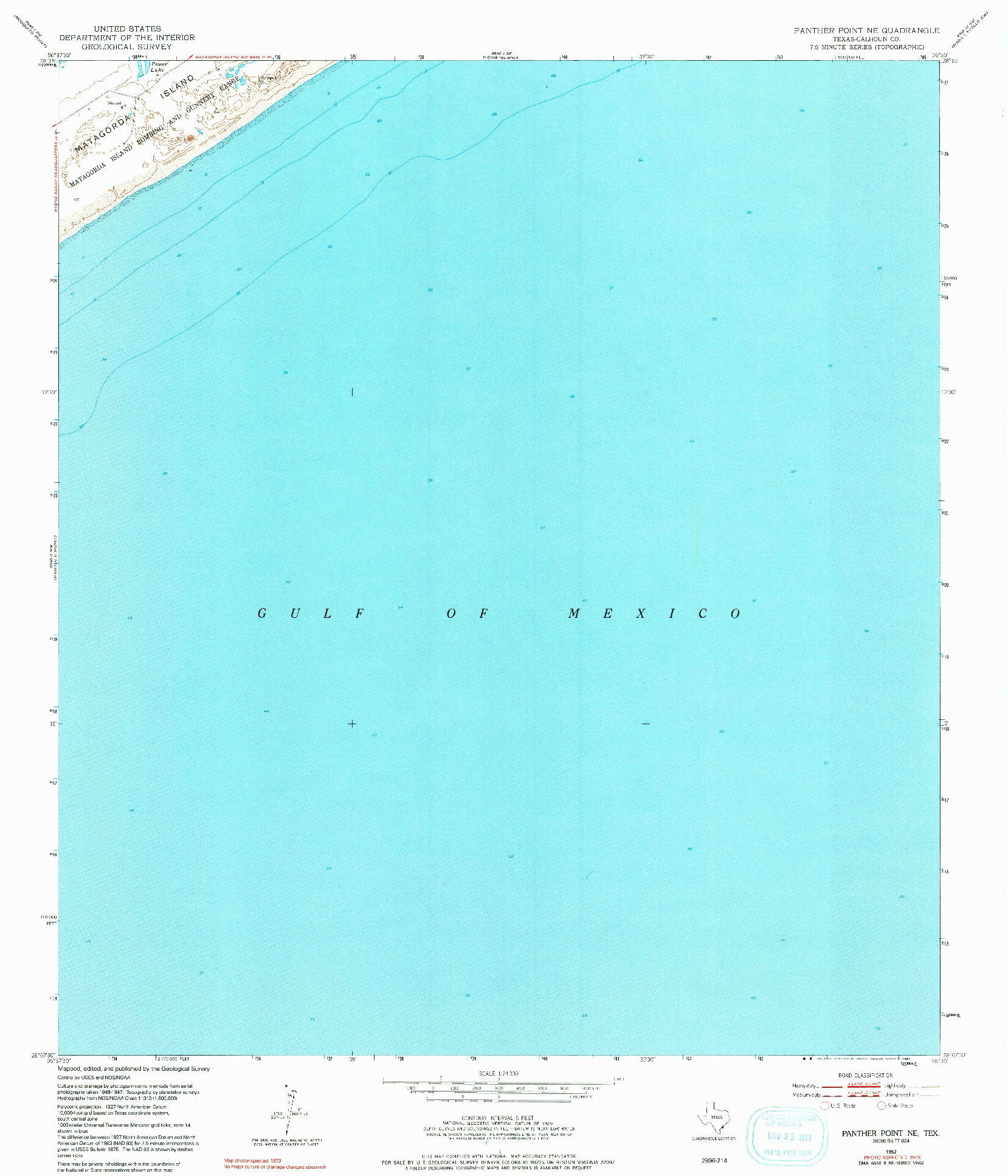 USGS 1:24000-SCALE QUADRANGLE FOR PANTHER POINT NE, TX 1952