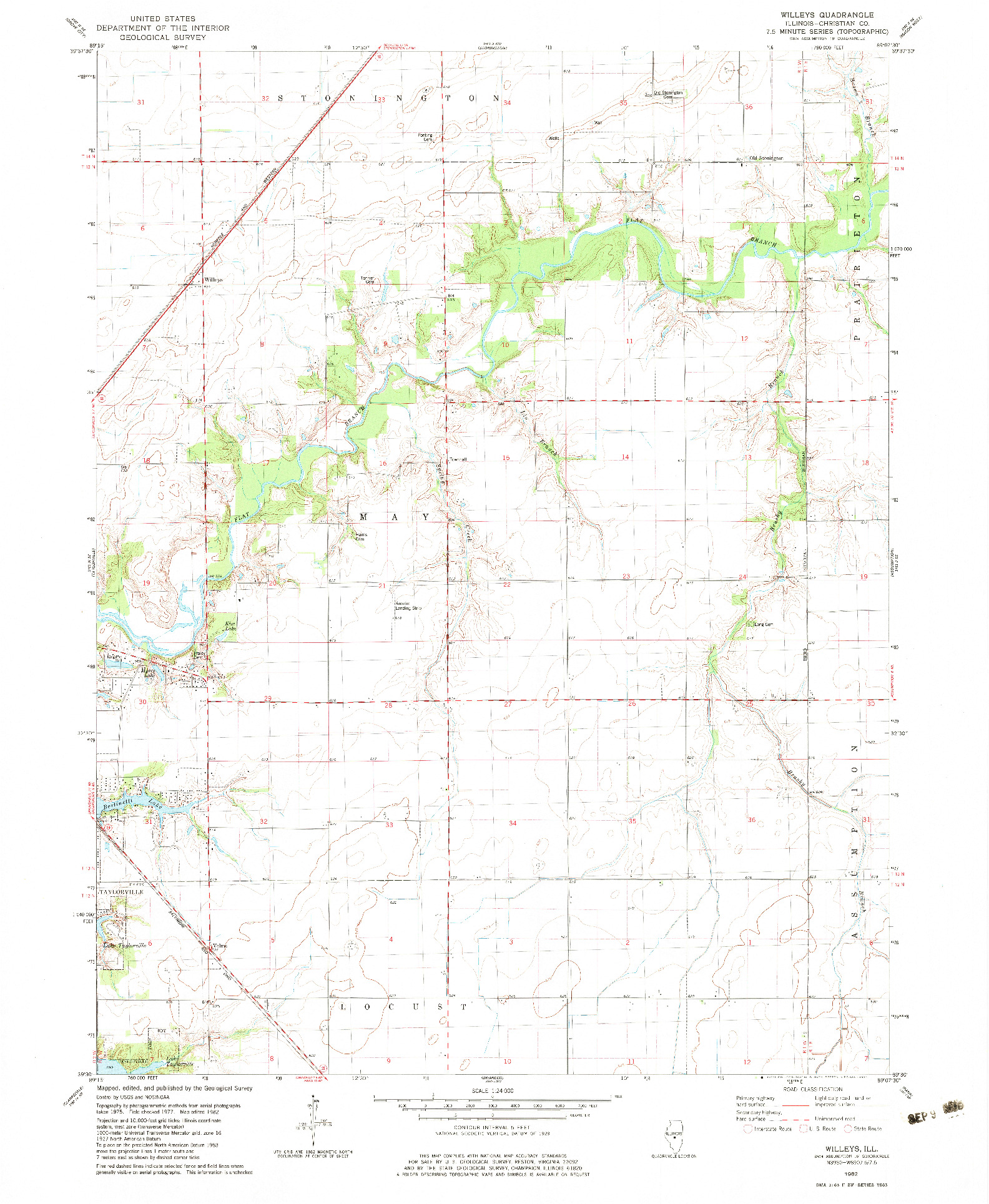 USGS 1:24000-SCALE QUADRANGLE FOR WILLEYS, IL 1974