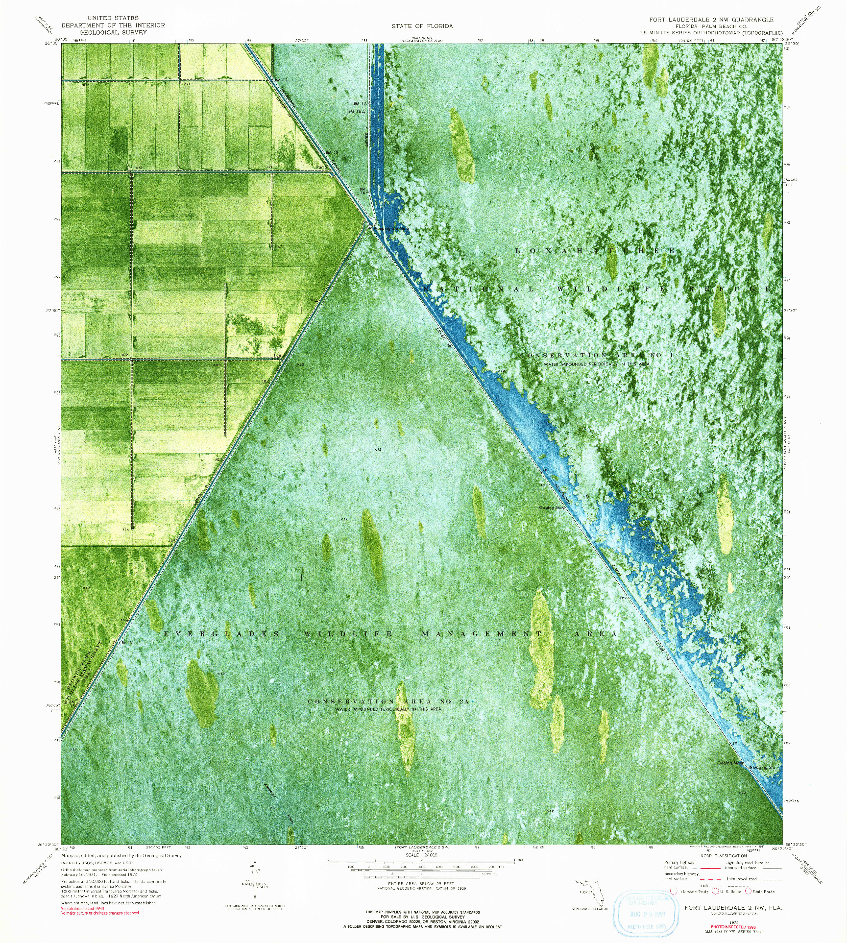 USGS 1:24000-SCALE QUADRANGLE FOR FORT LAUDERDALE 2 NW, FL 1974