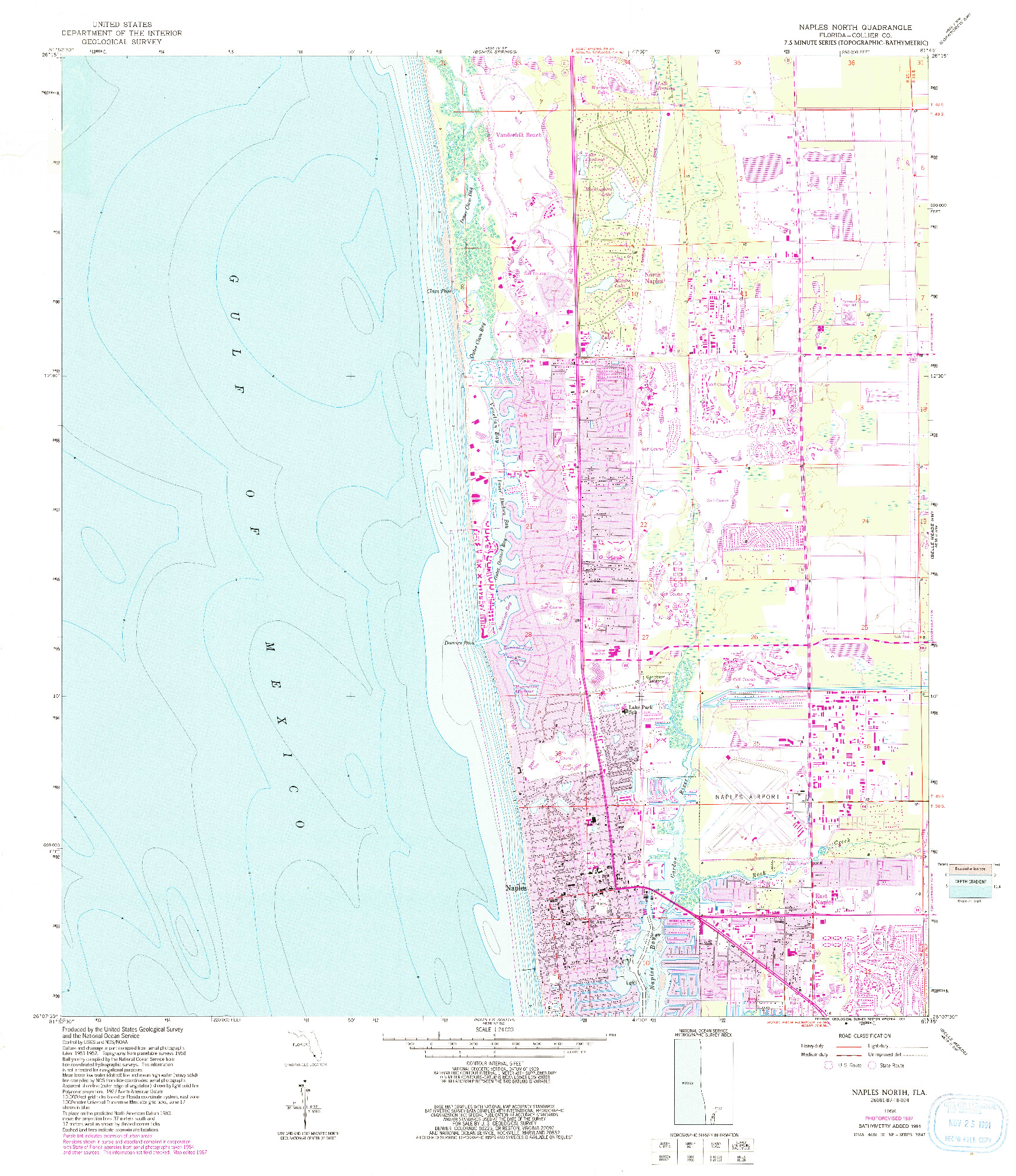 USGS 1:24000-SCALE QUADRANGLE FOR NAPLES NORTH, FL 1958