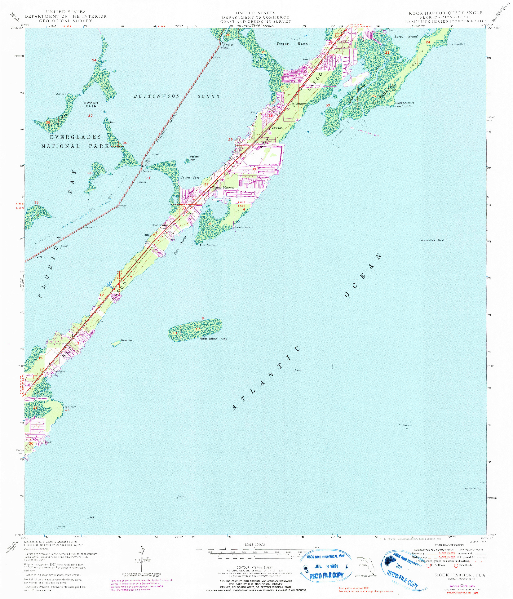 USGS 1:24000-SCALE QUADRANGLE FOR ROCK HARBOR, FL 1947