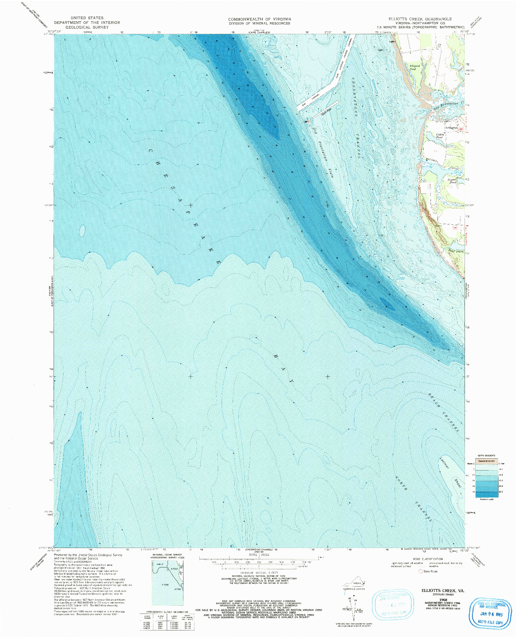 USGS 1:24000-SCALE QUADRANGLE FOR ELLIOTTS CREEK, VA 1968