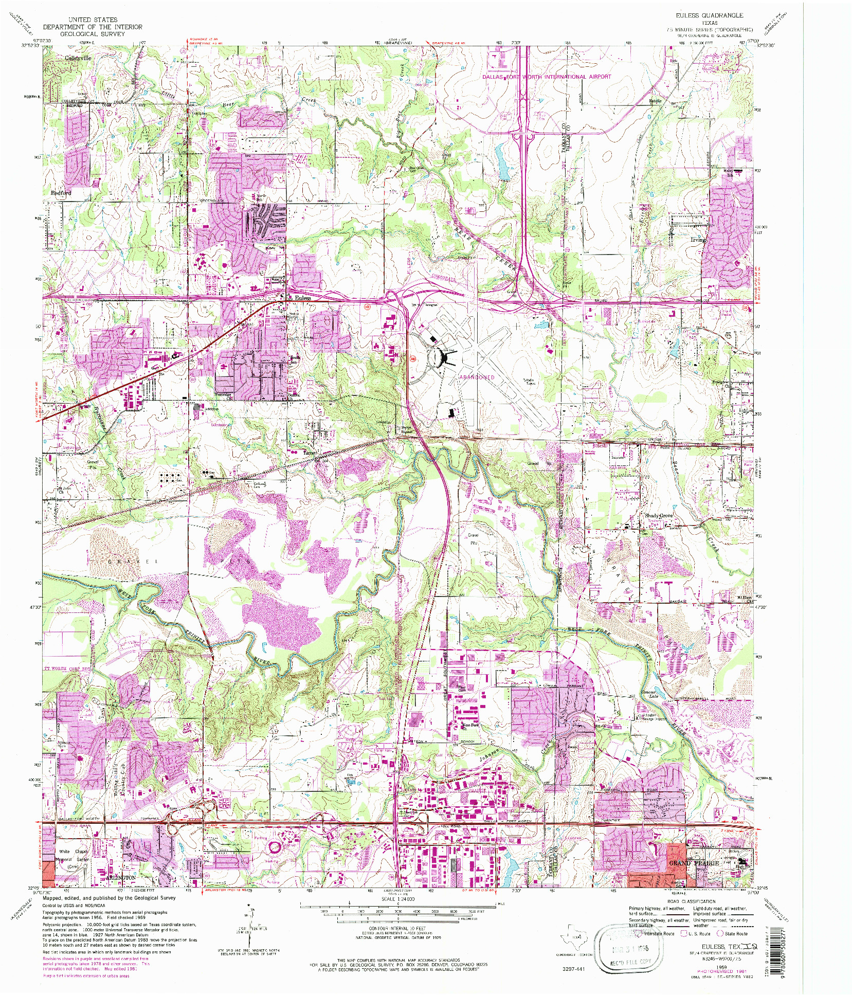 USGS 1:24000-SCALE QUADRANGLE FOR EULESS, TX 1959