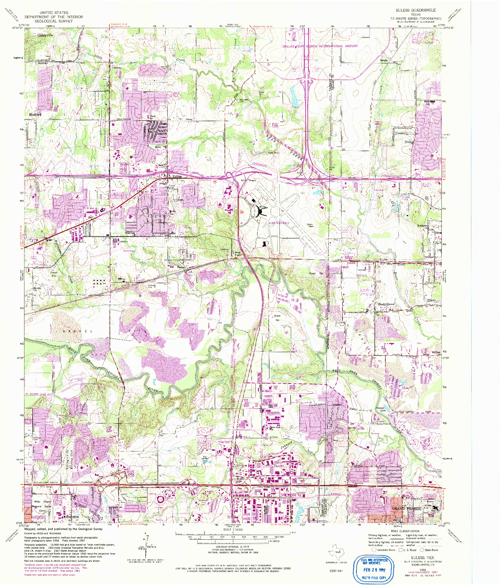 USGS 1:24000-SCALE QUADRANGLE FOR EULESS, TX 1959