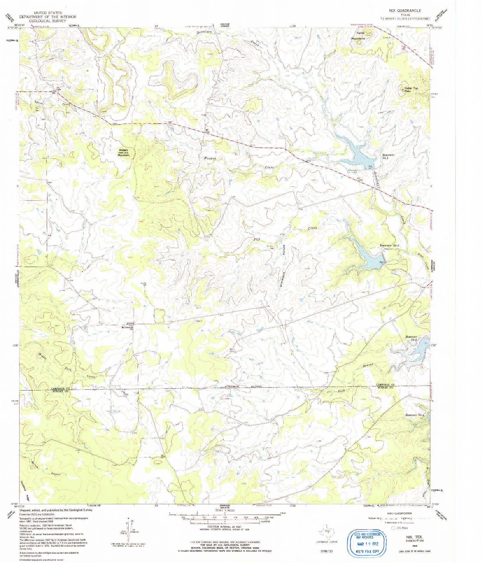 USGS 1:24000-SCALE QUADRANGLE FOR NIX, TX 1959