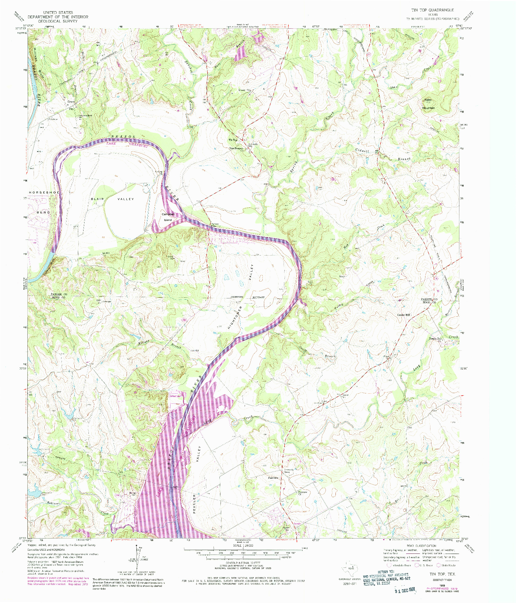 USGS 1:24000-SCALE QUADRANGLE FOR TIN TOP, TX 1959