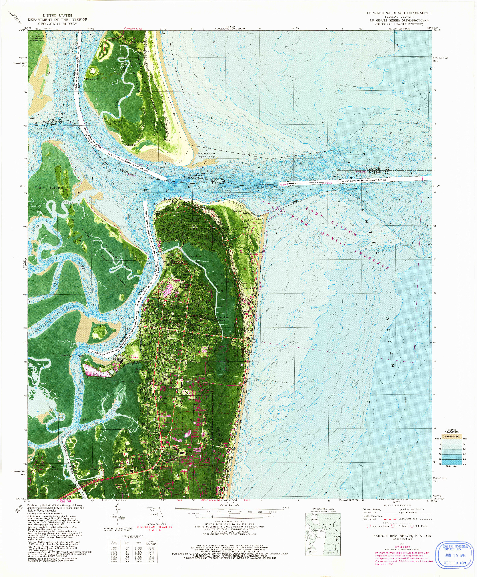 USGS 1:24000-SCALE QUADRANGLE FOR FERNANDINA BEACH, FL 1981