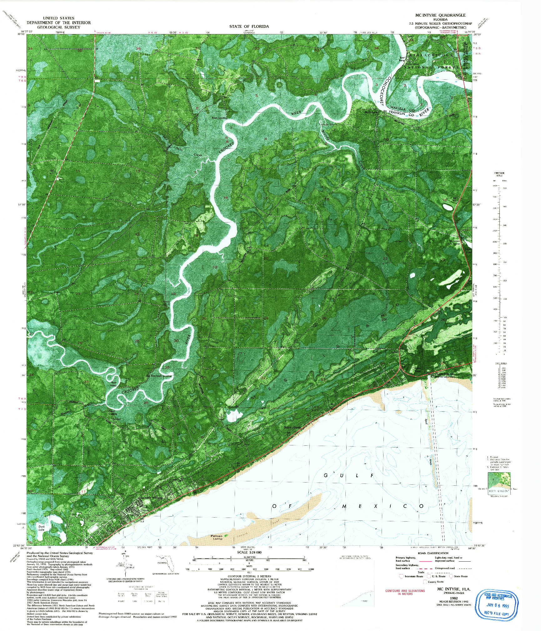 USGS 1:24000-SCALE QUADRANGLE FOR MCINTYRE, FL 1982
