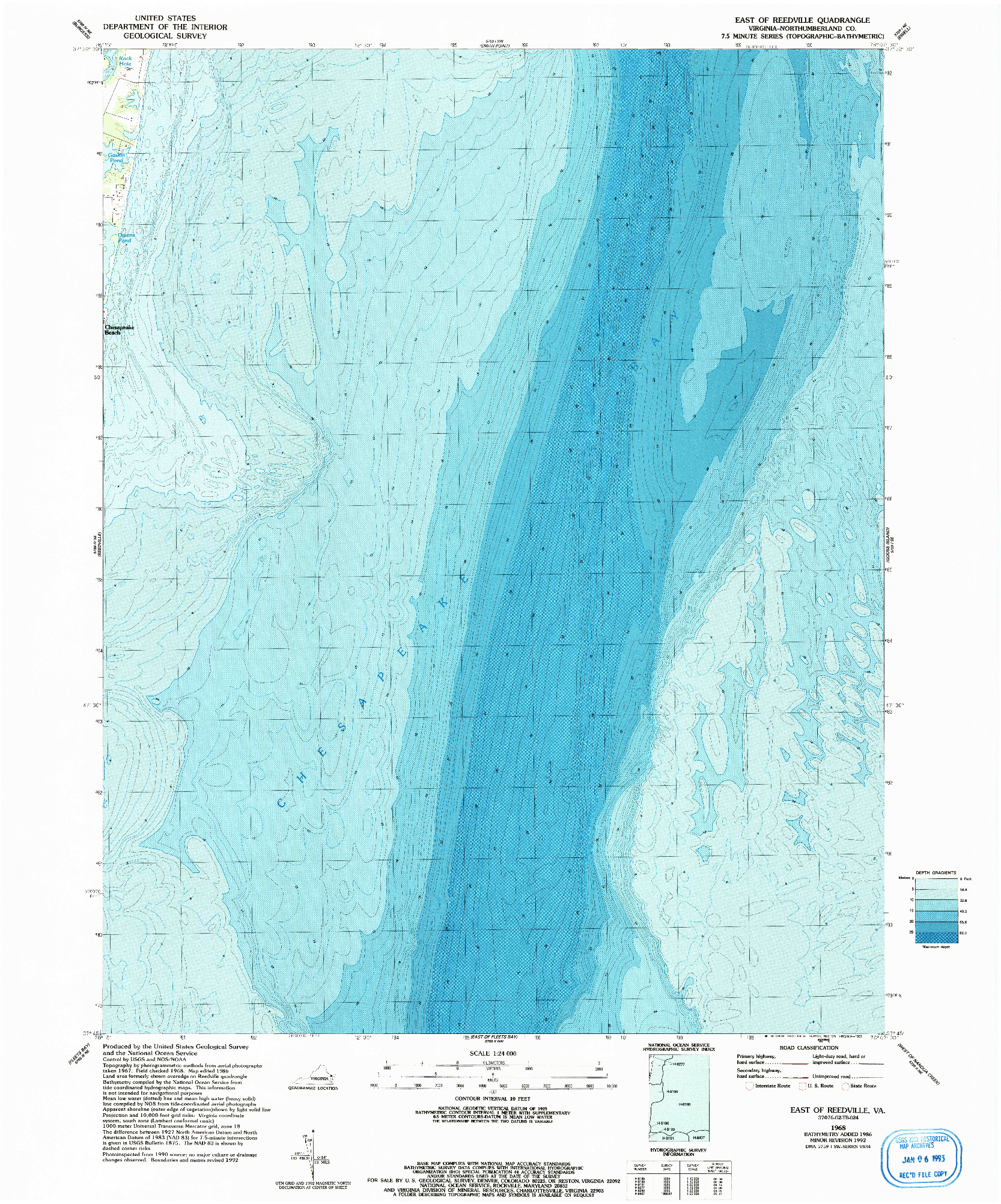 USGS 1:24000-SCALE QUADRANGLE FOR EAST OF REEDVILLE, VA 1968