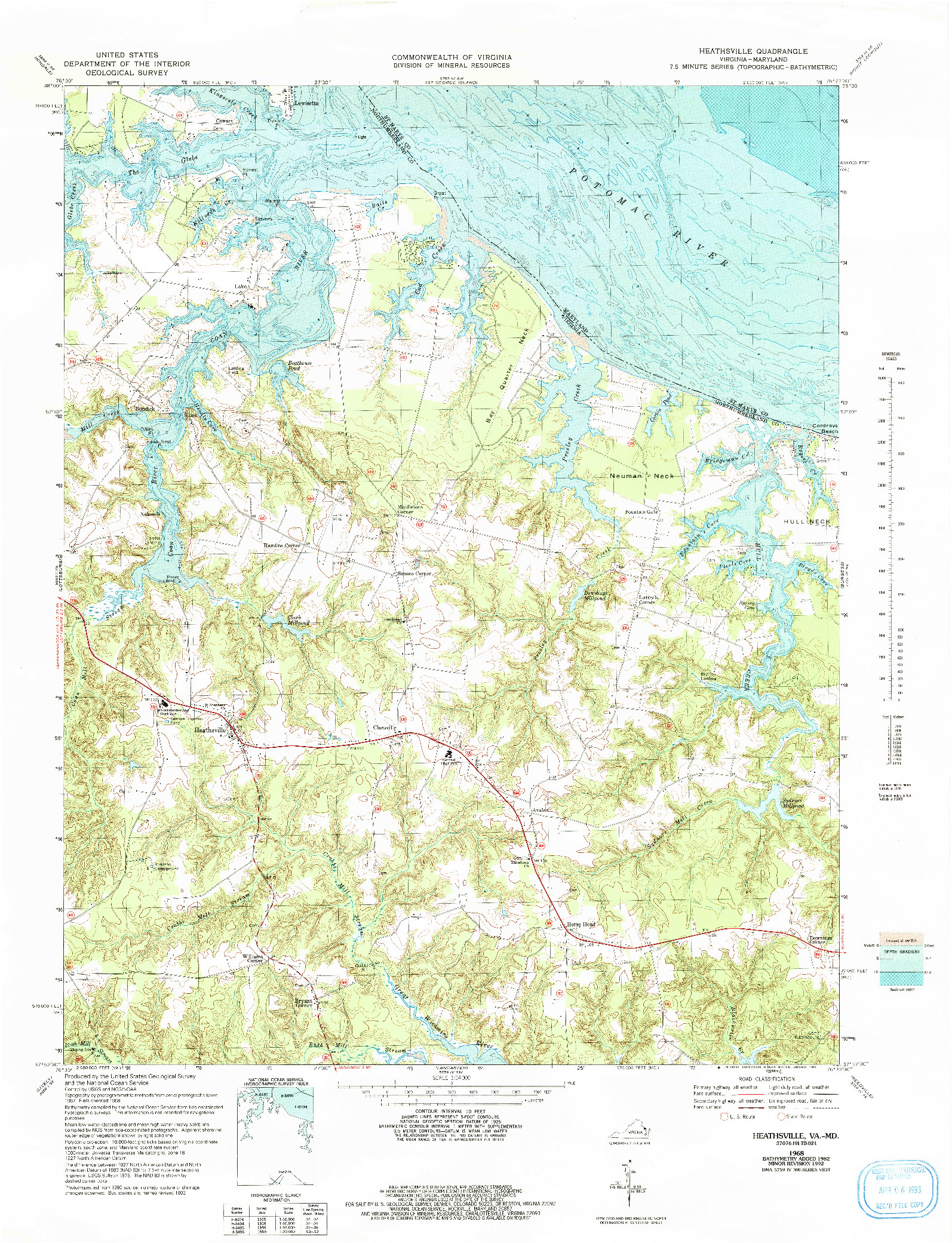 USGS 1:24000-SCALE QUADRANGLE FOR HEATHSVILLE, VA 1968