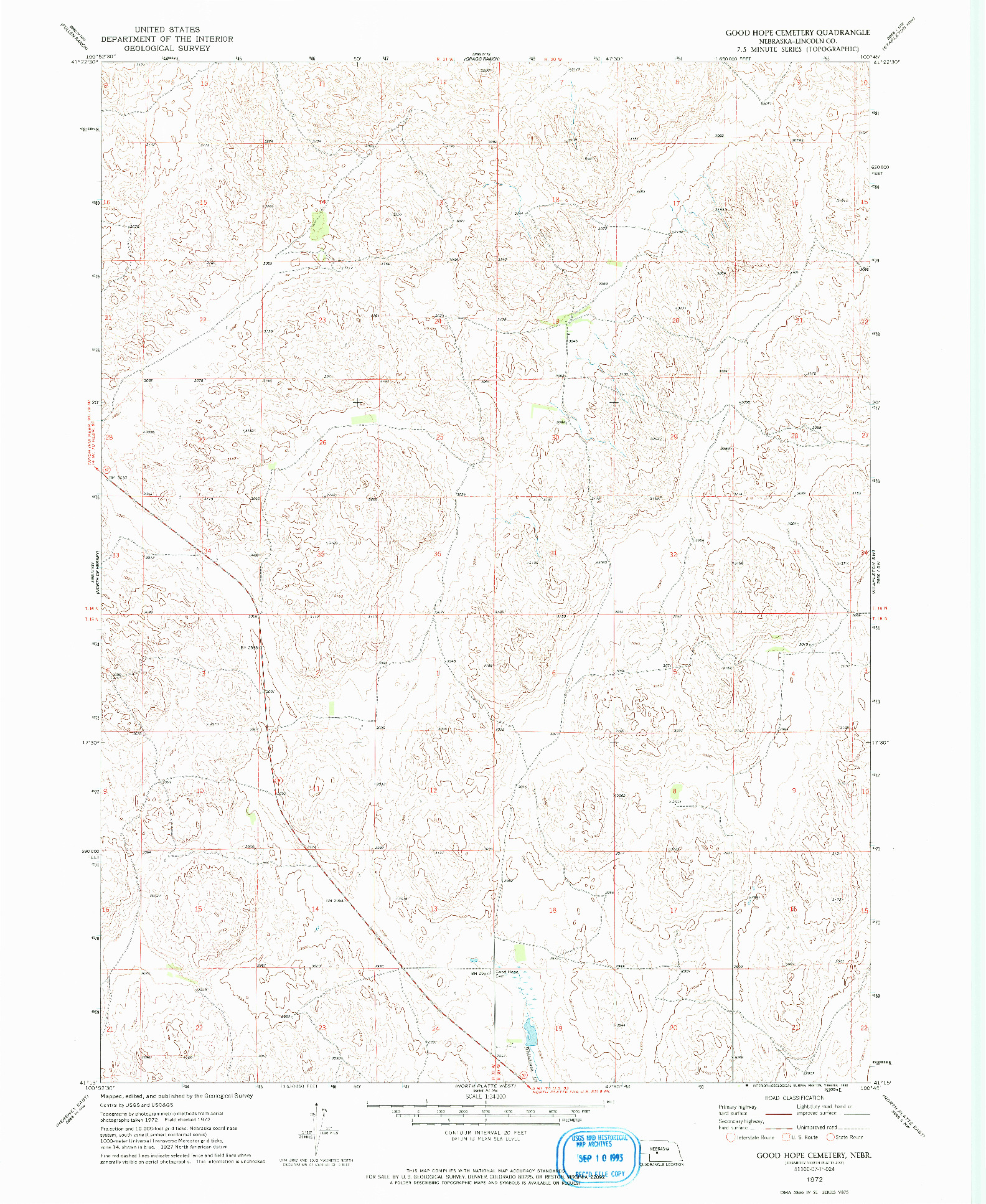 USGS 1:24000-SCALE QUADRANGLE FOR GOOD HOPE CEMETERY, NE 1972