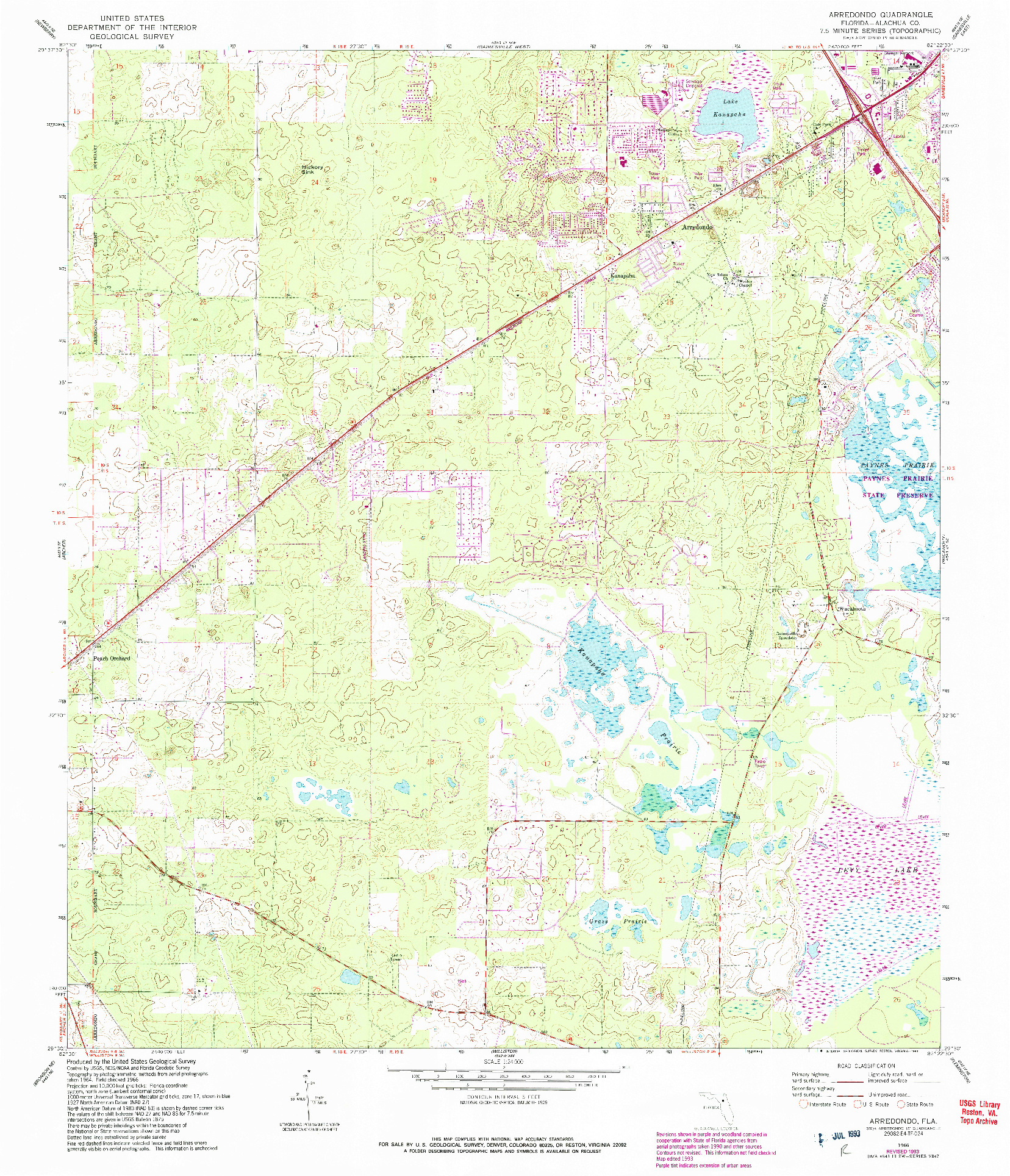USGS 1:24000-SCALE QUADRANGLE FOR ARREDONDO, FL 1966