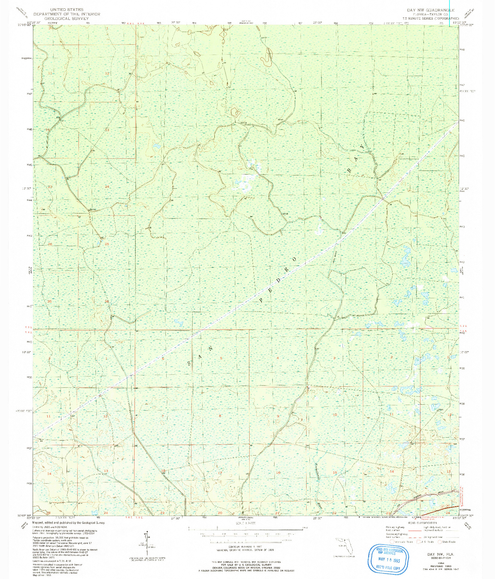 USGS 1:24000-SCALE QUADRANGLE FOR DAY NW, FL 1954