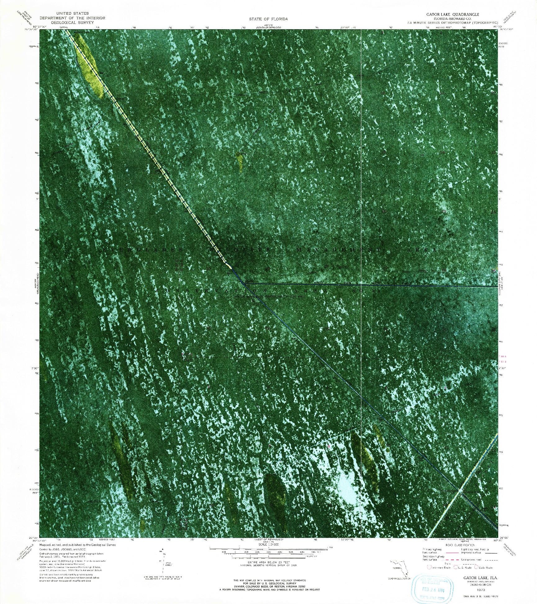 USGS 1:24000-SCALE QUADRANGLE FOR GATOR LAKE, FL 1973