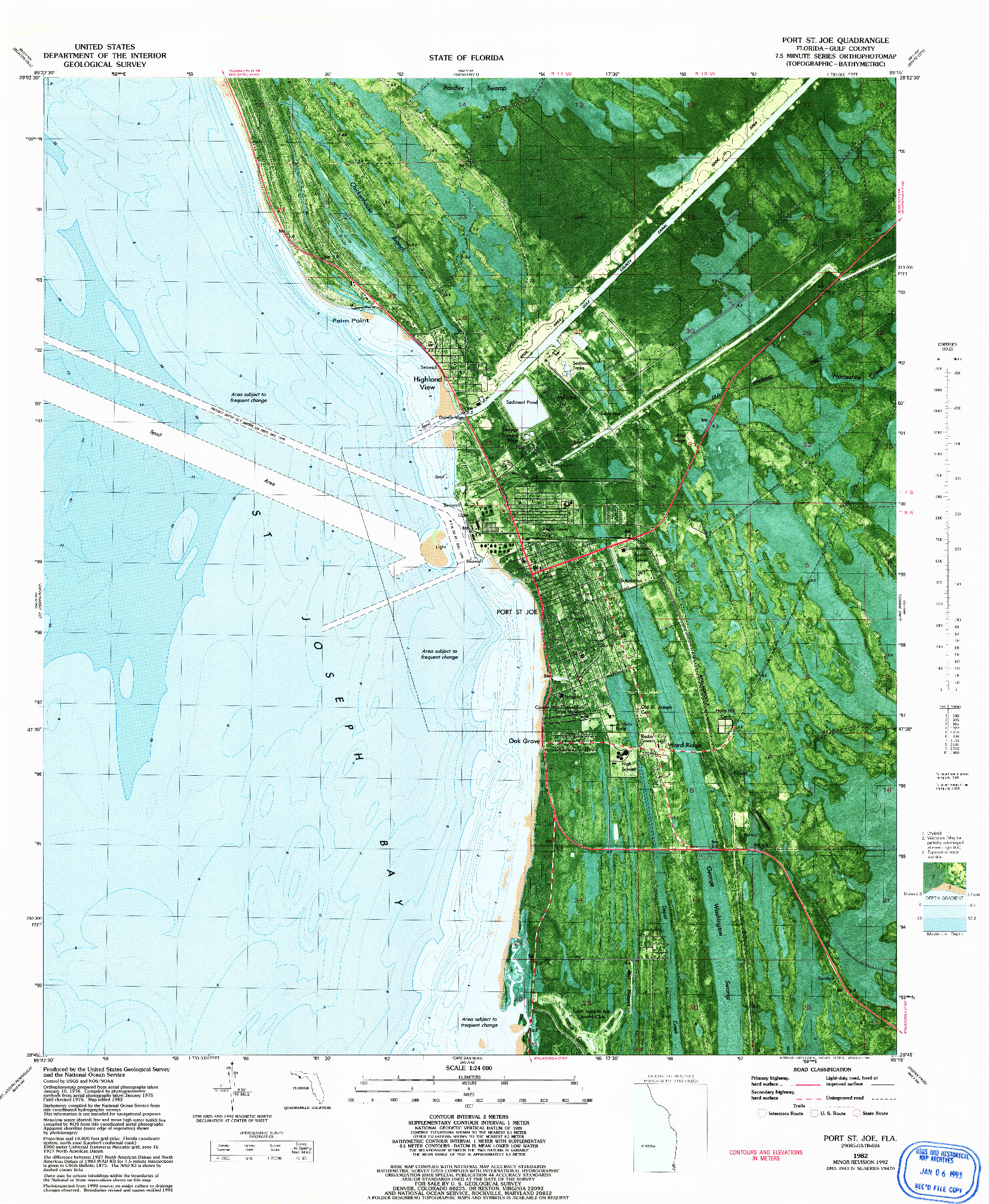 USGS 1:24000-SCALE QUADRANGLE FOR PORT ST. JOE, FL 1982