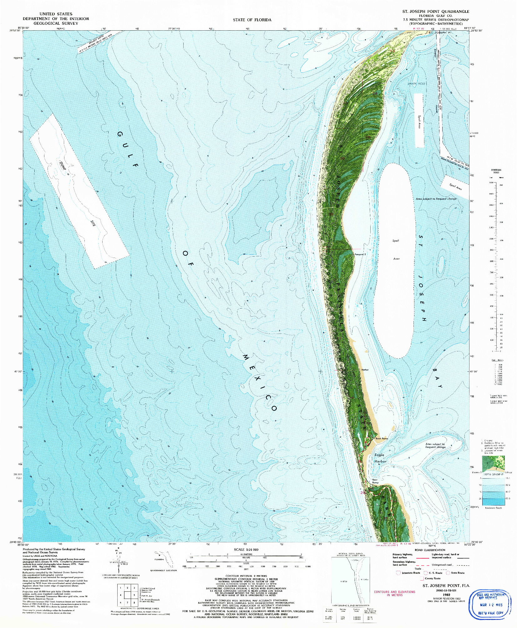 USGS 1:24000-SCALE QUADRANGLE FOR ST JOSEPH POINT, FL 1982