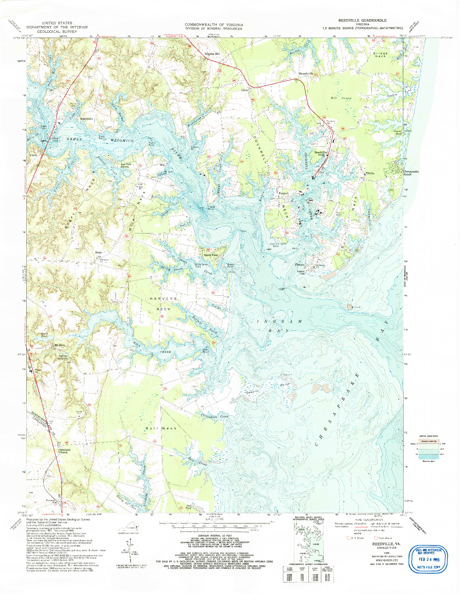 USGS 1:24000-SCALE QUADRANGLE FOR REEDVILLE, VA 1968