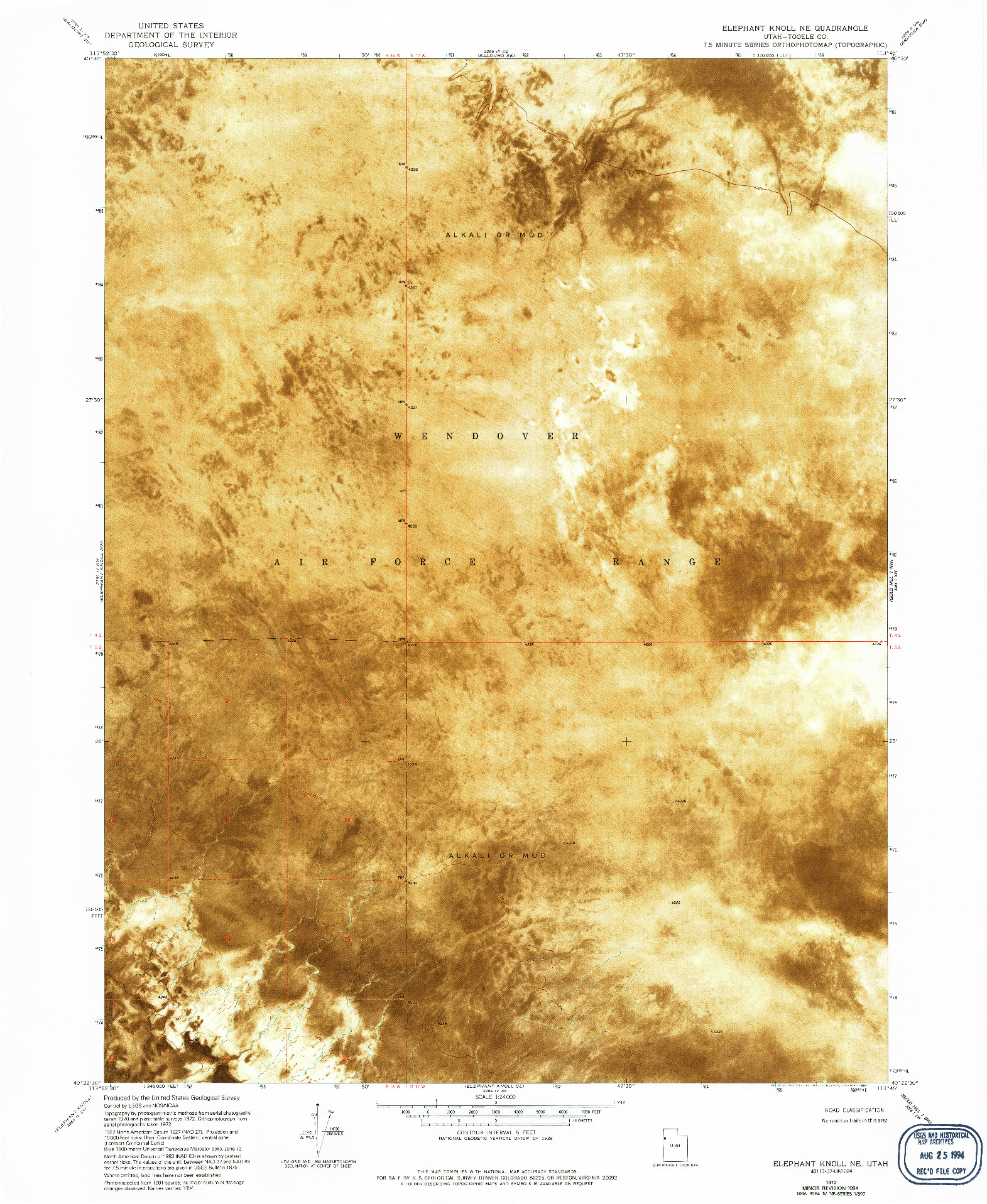 USGS 1:24000-SCALE QUADRANGLE FOR ELEPHANT KNOLL NE, UT 1972