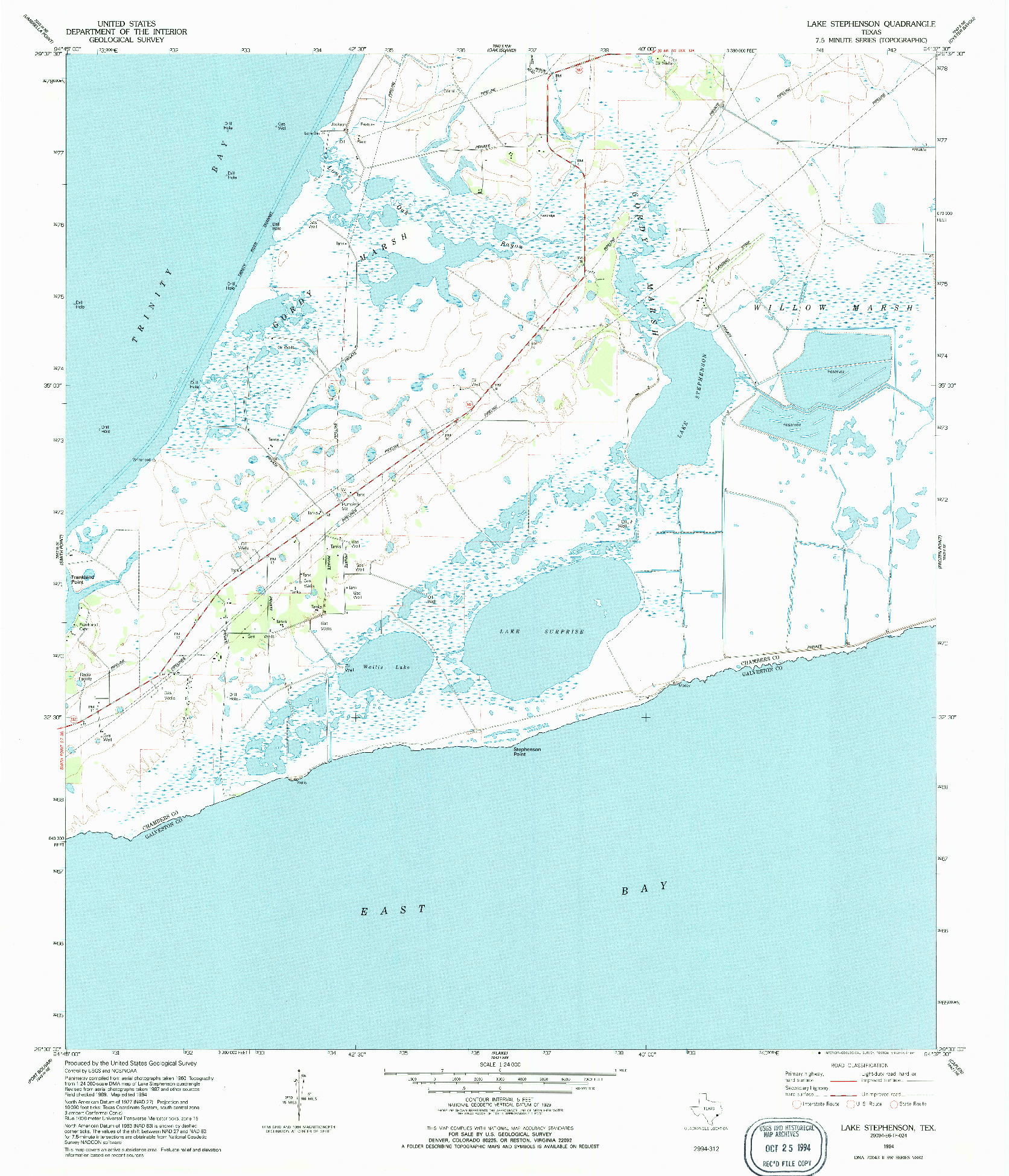USGS 1:24000-SCALE QUADRANGLE FOR LAKE STEPHENSON, TX 1994