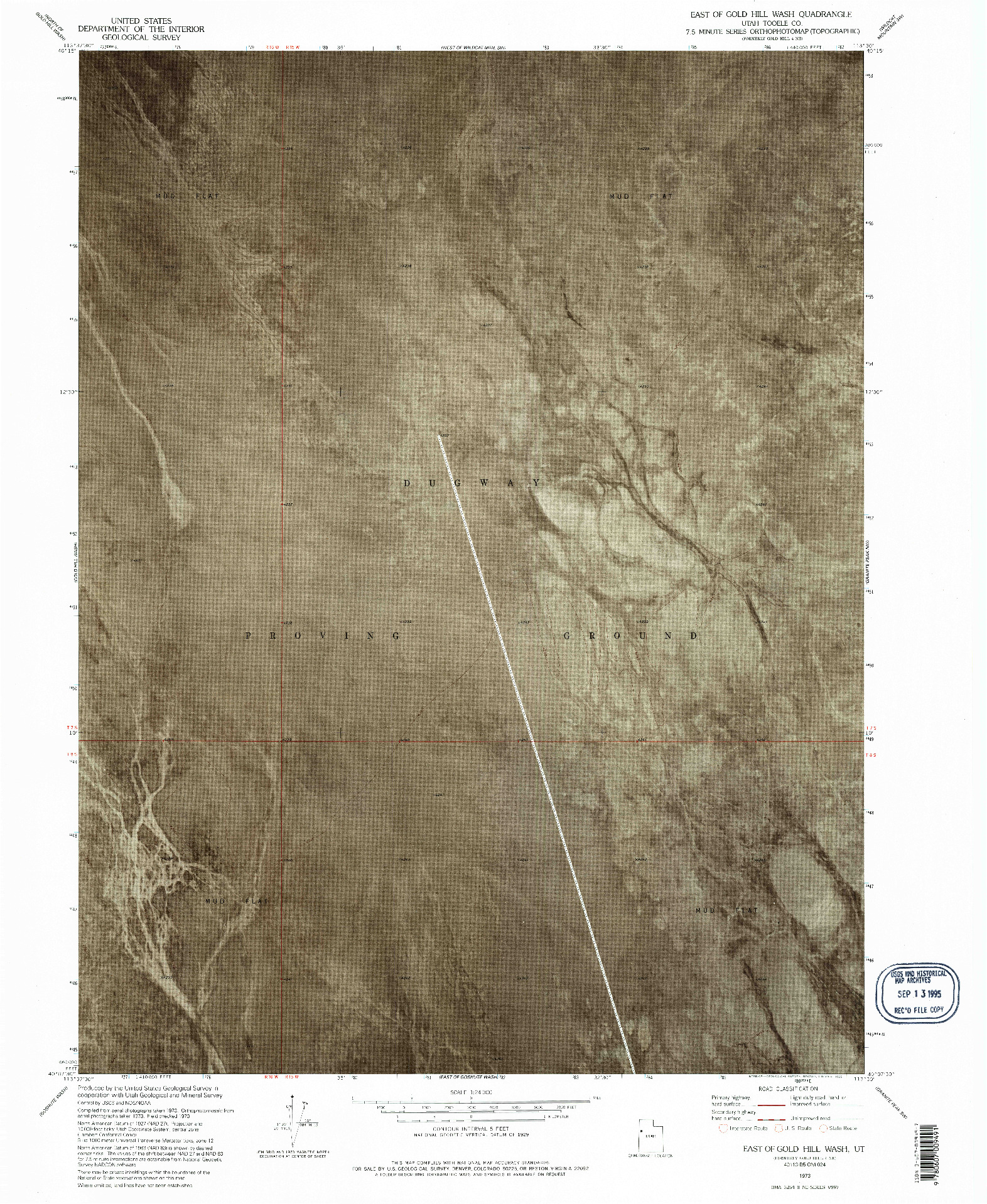 USGS 1:24000-SCALE QUADRANGLE FOR EAST OF GOLD HILL WASH, UT 1973
