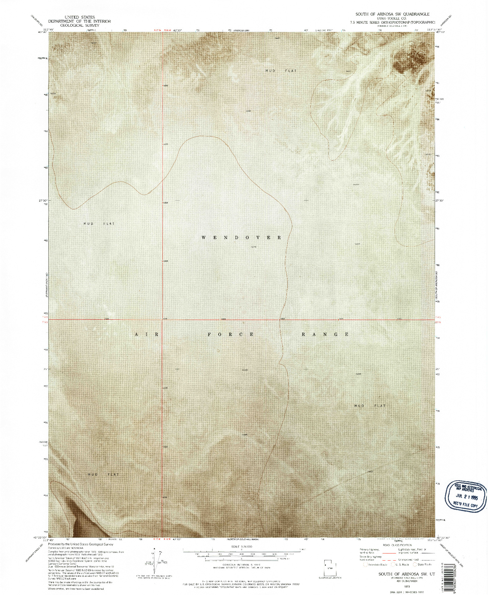 USGS 1:24000-SCALE QUADRANGLE FOR SOUTH OF ARINOSA SW, UT 1973