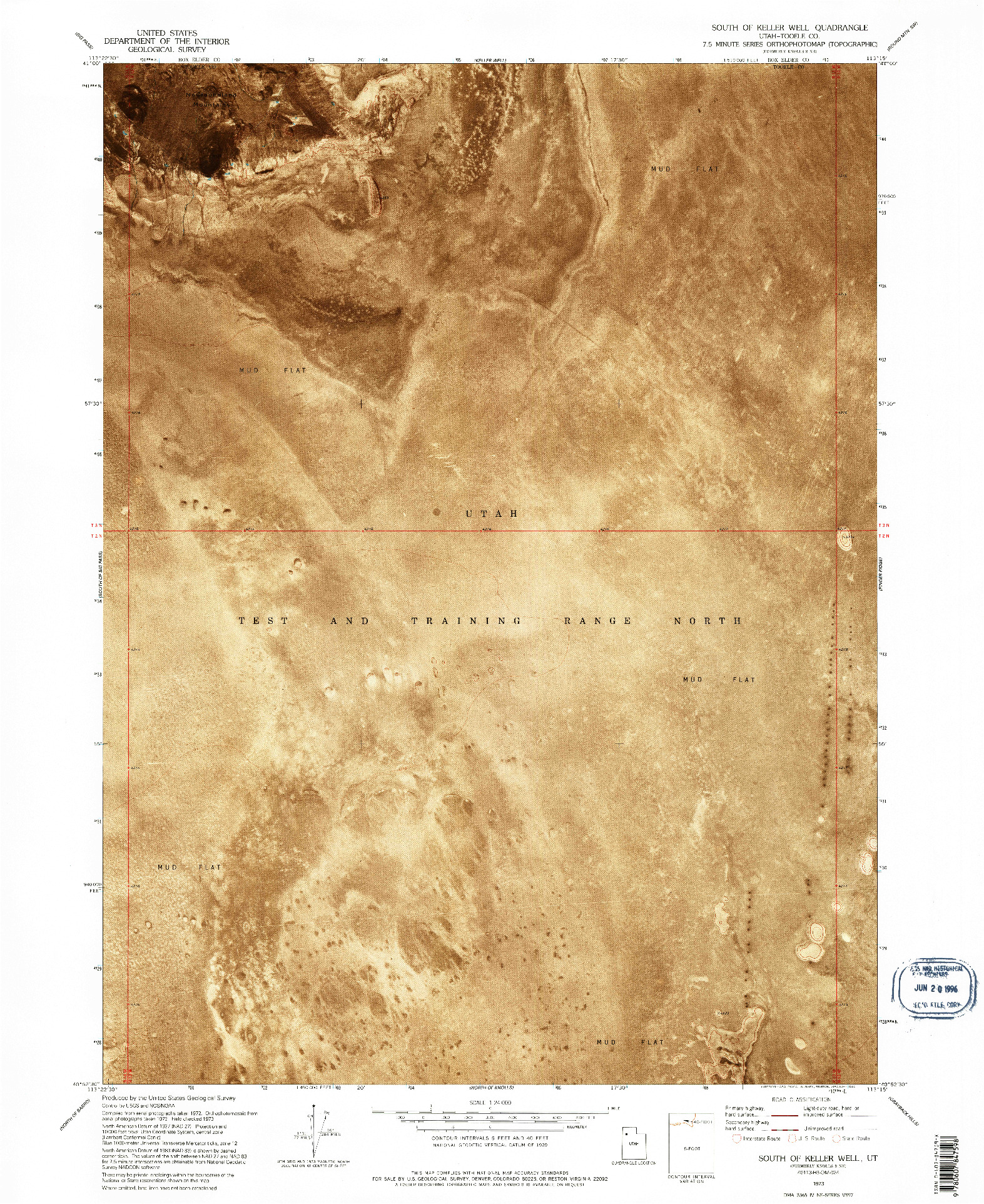 USGS 1:24000-SCALE QUADRANGLE FOR SOUTH OF KELLER WELL, UT 1973