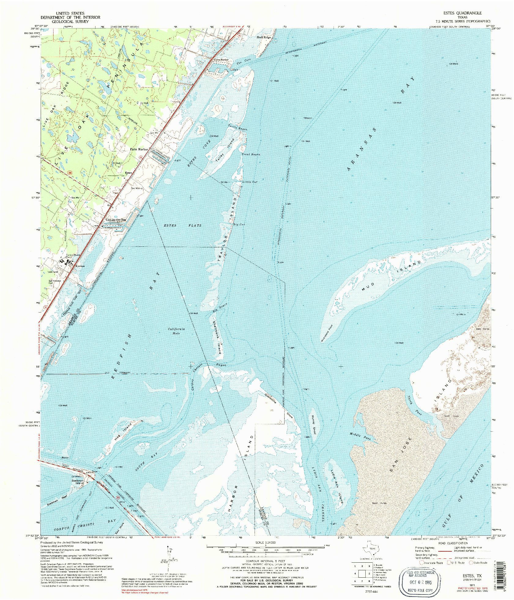 USGS 1:24000-SCALE QUADRANGLE FOR ESTES, TX 1971