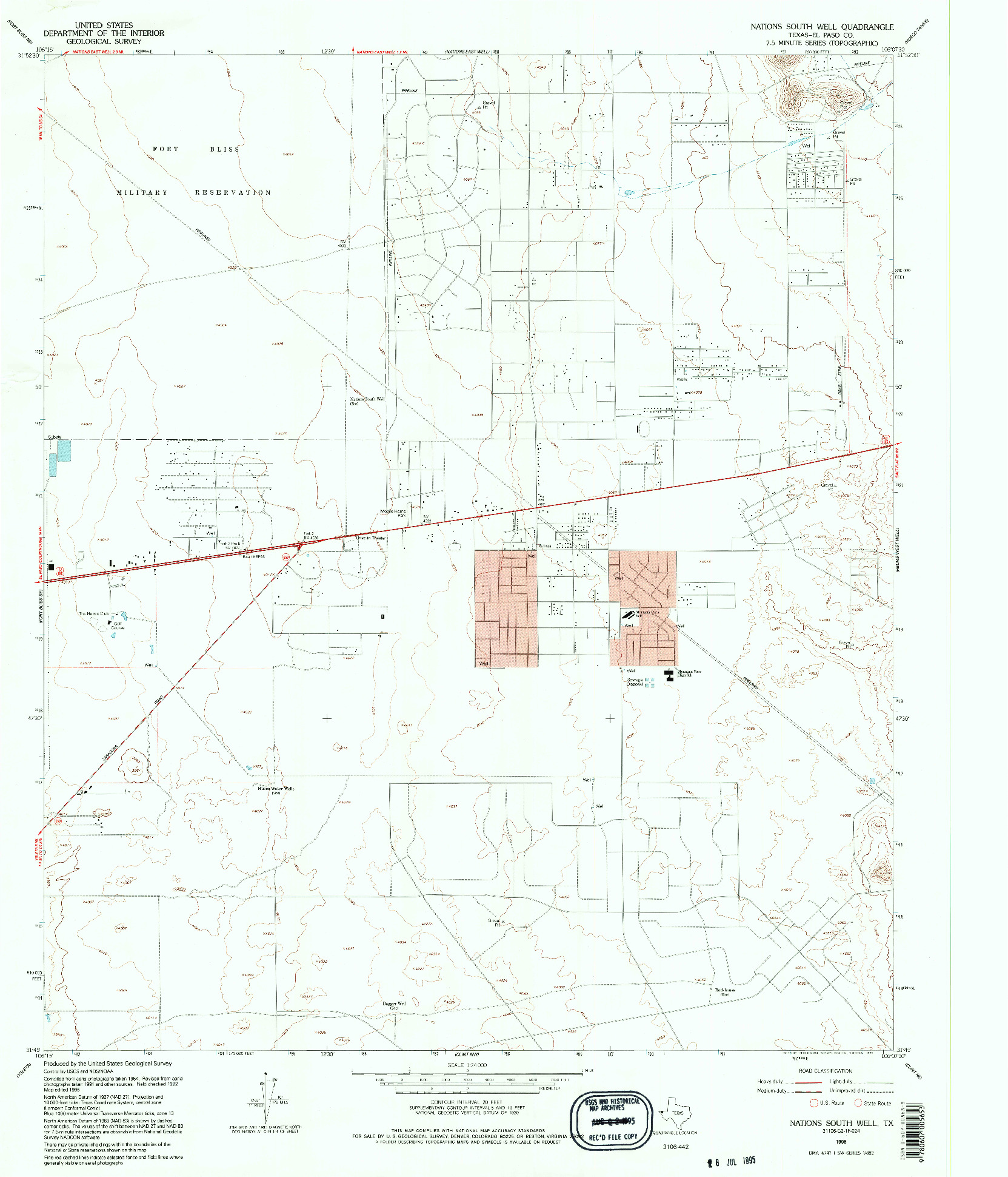 USGS 1:24000-SCALE QUADRANGLE FOR NATIONS SOUTH WELL, TX 1995