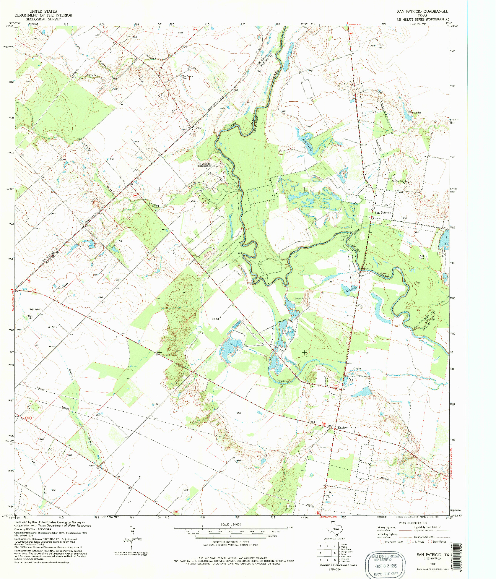 USGS 1:24000-SCALE QUADRANGLE FOR SAN PATRICIO, TX 1979