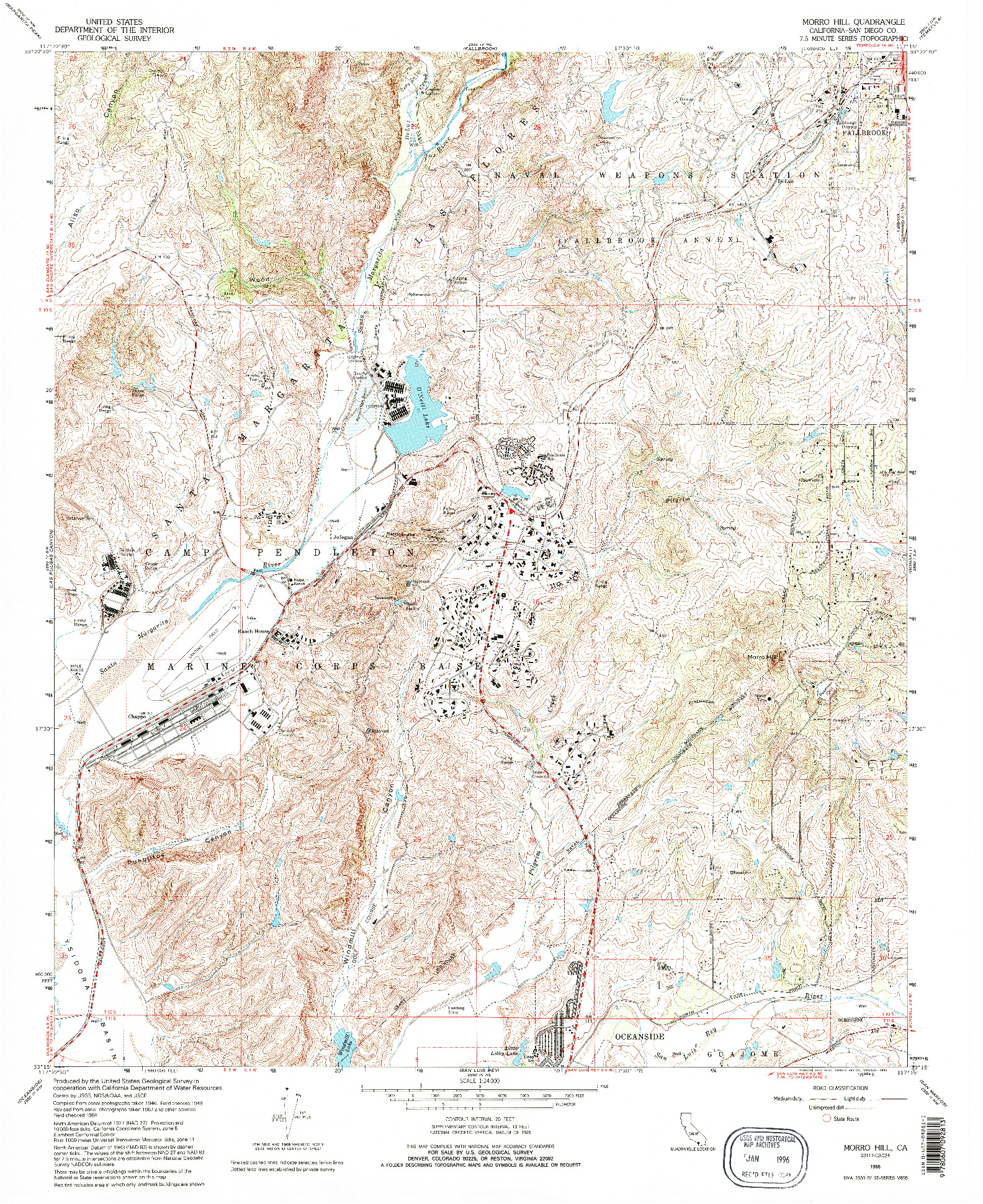 USGS 1:24000-SCALE QUADRANGLE FOR MORRO HILL, CA 1968