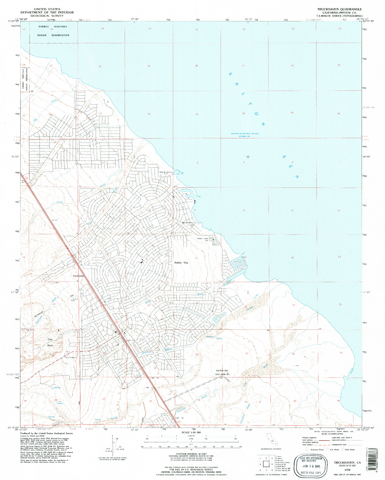 USGS 1:24000-SCALE QUADRANGLE FOR TRUCKHAVEN, CA 1992