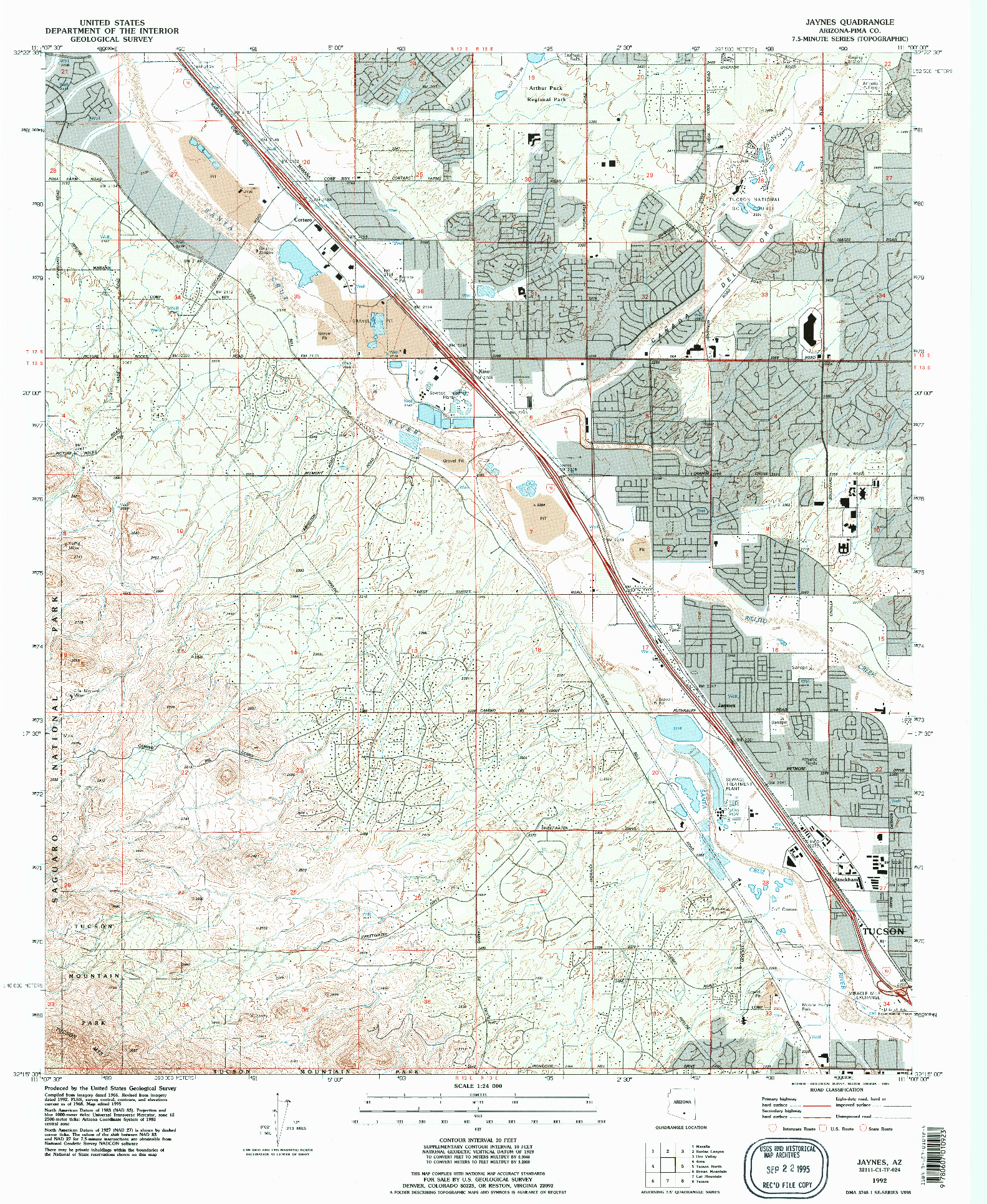 USGS 1:24000-SCALE QUADRANGLE FOR JAYNES, AZ 1992
