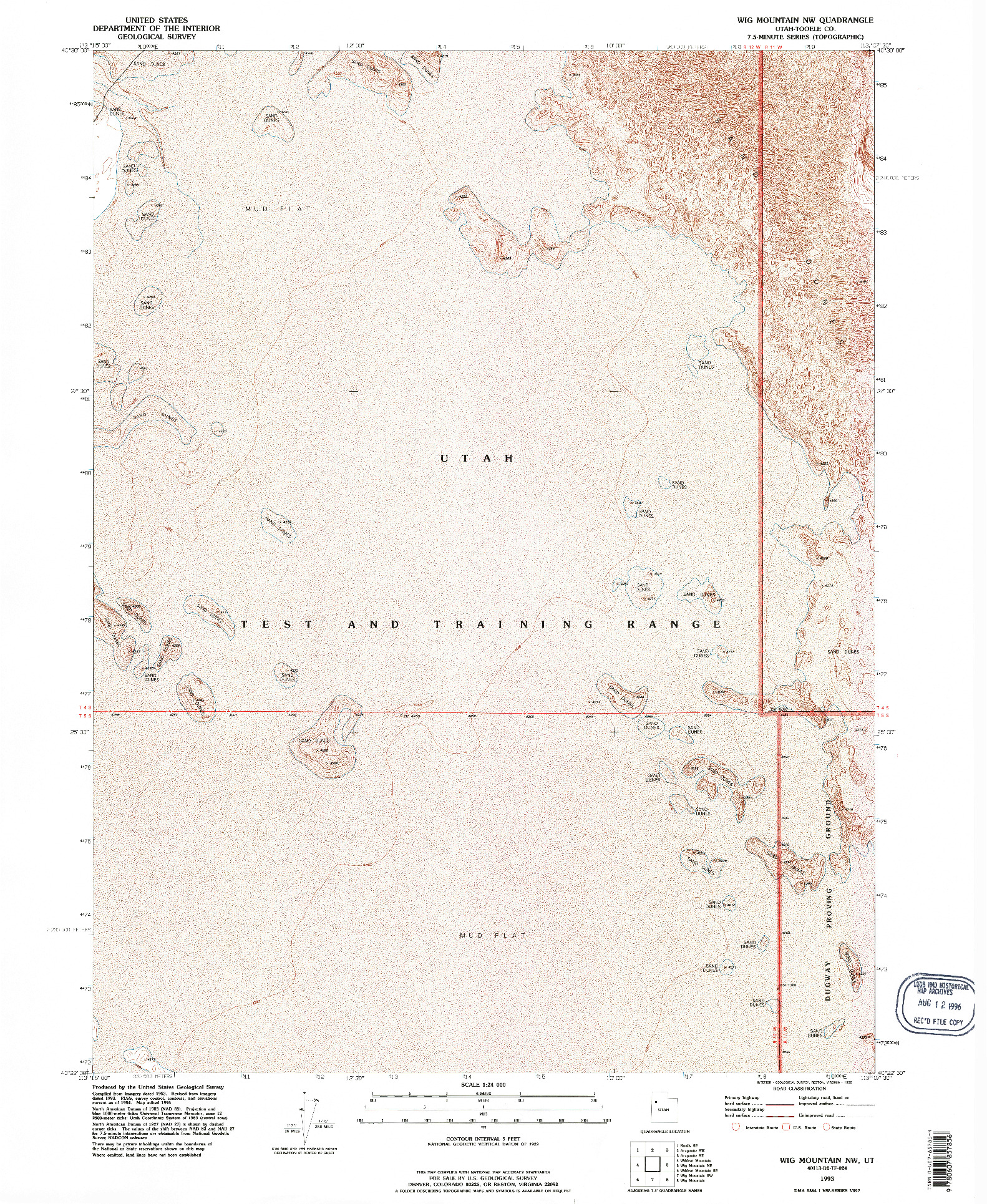 USGS 1:24000-SCALE QUADRANGLE FOR WIG MTN NW, UT 1993
