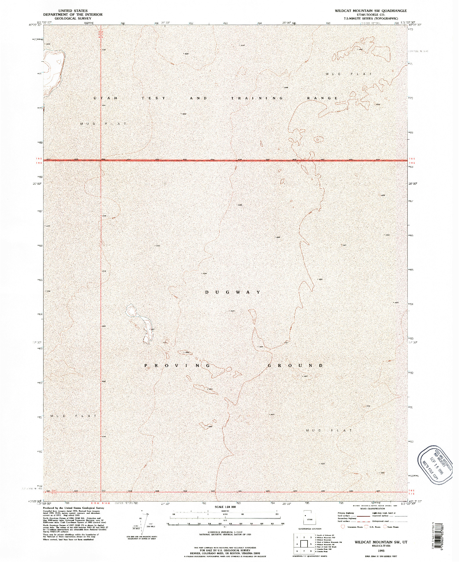 USGS 1:24000-SCALE QUADRANGLE FOR WILDCAT MOUNTAIN SW, UT 1993