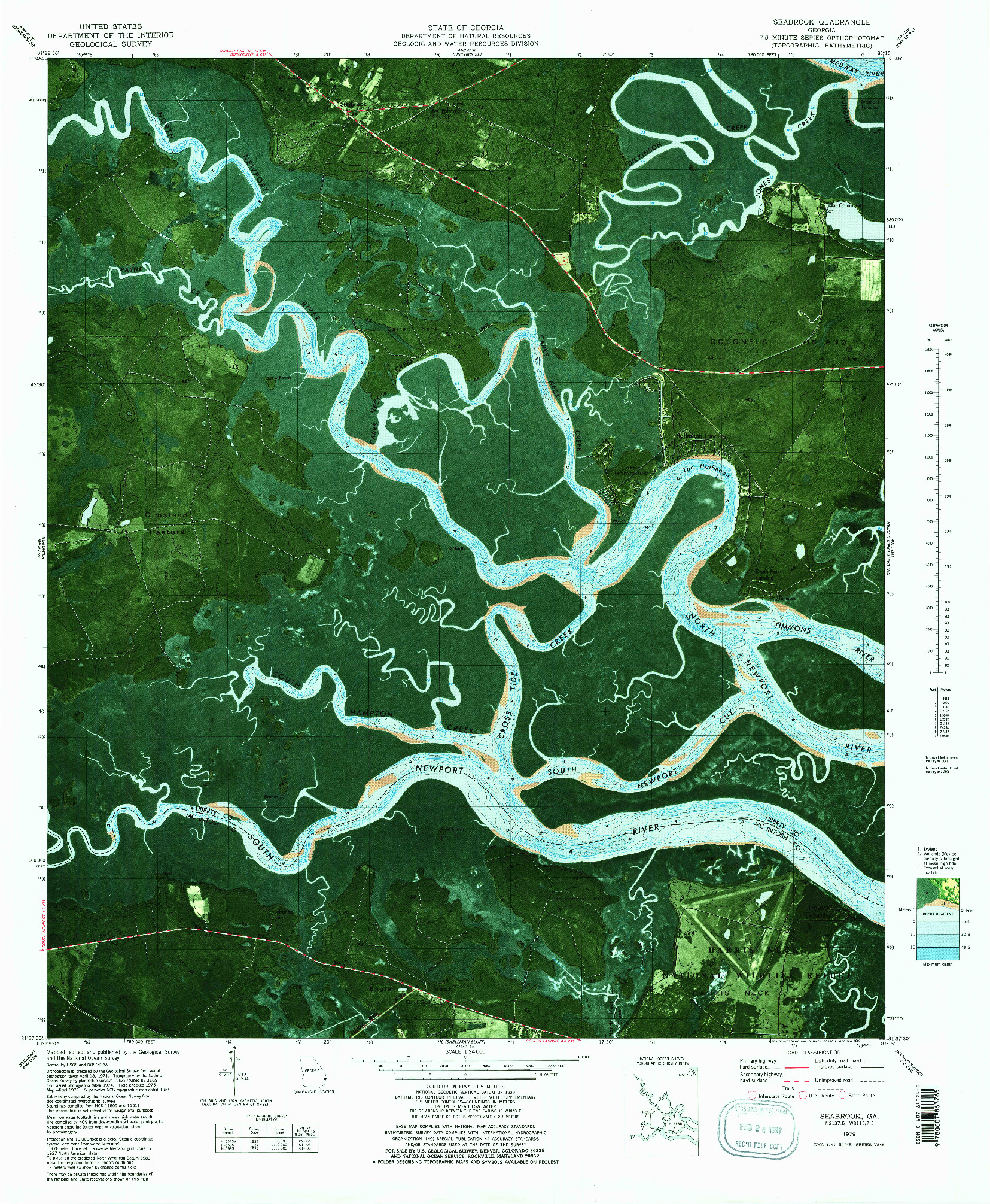 USGS 1:24000-SCALE QUADRANGLE FOR SEABROOK, GA 1979