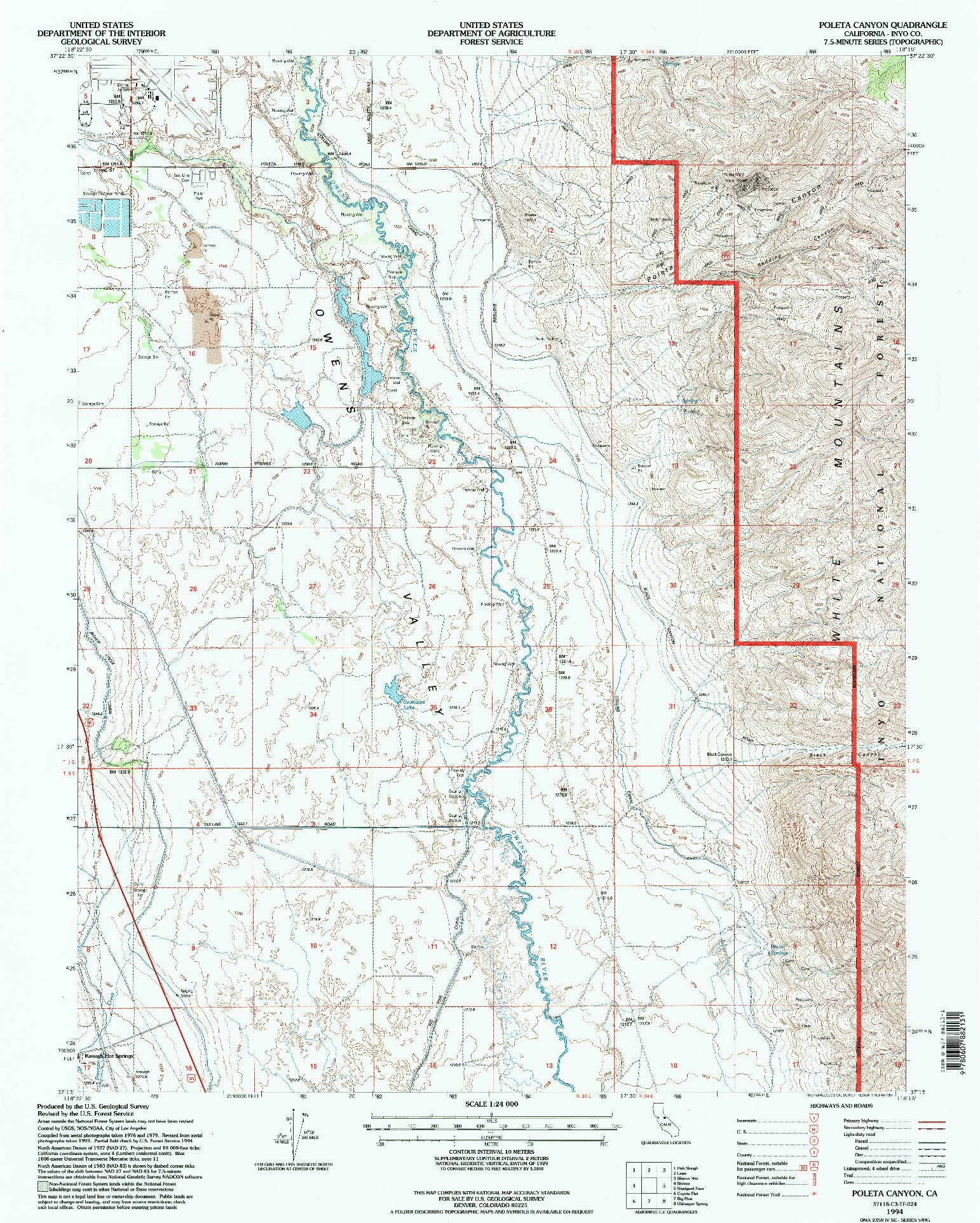 USGS 1:24000-SCALE QUADRANGLE FOR POLETA CANYON, CA 1994