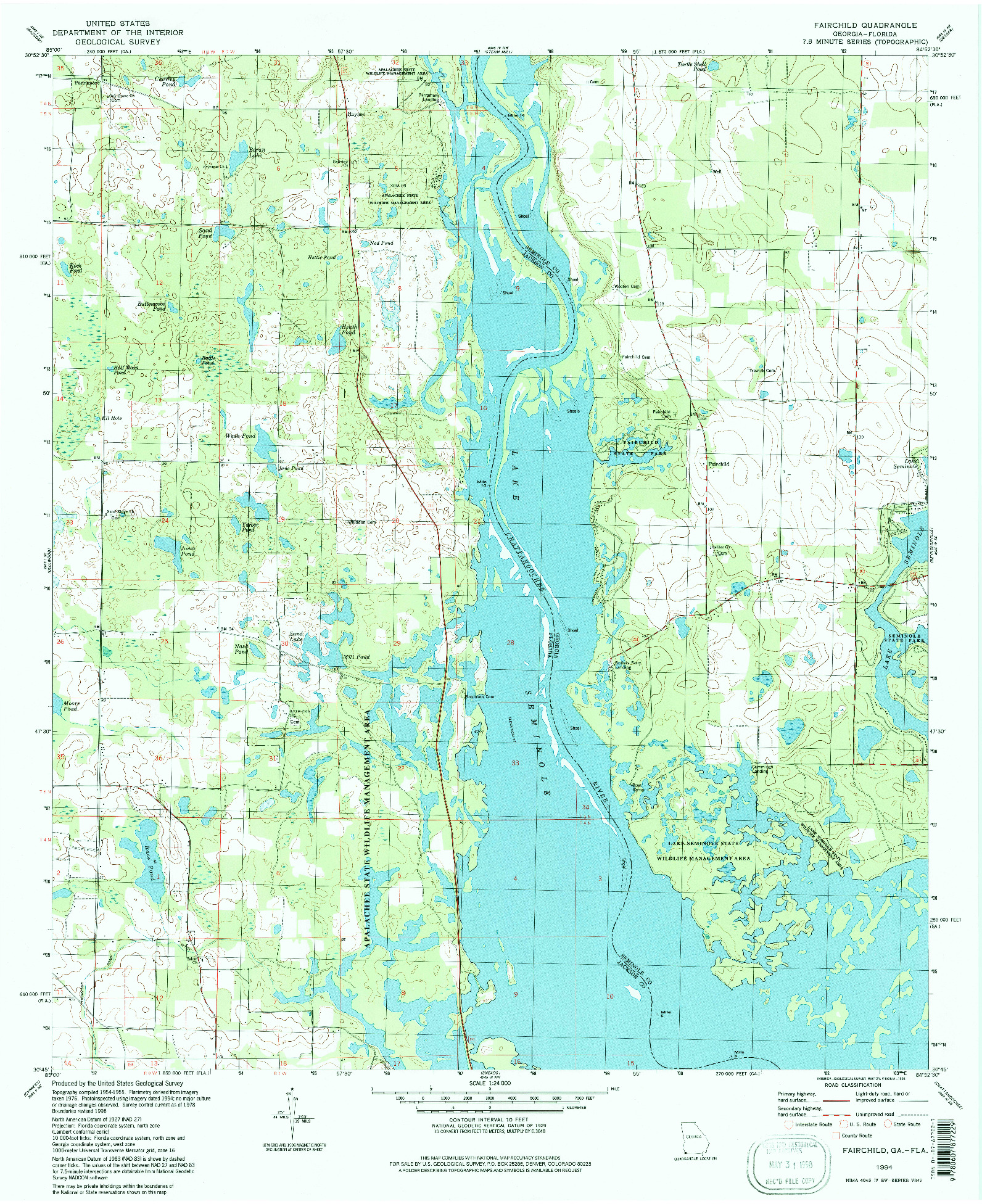 USGS 1:24000-SCALE QUADRANGLE FOR FAIRCHILD, GA 1994