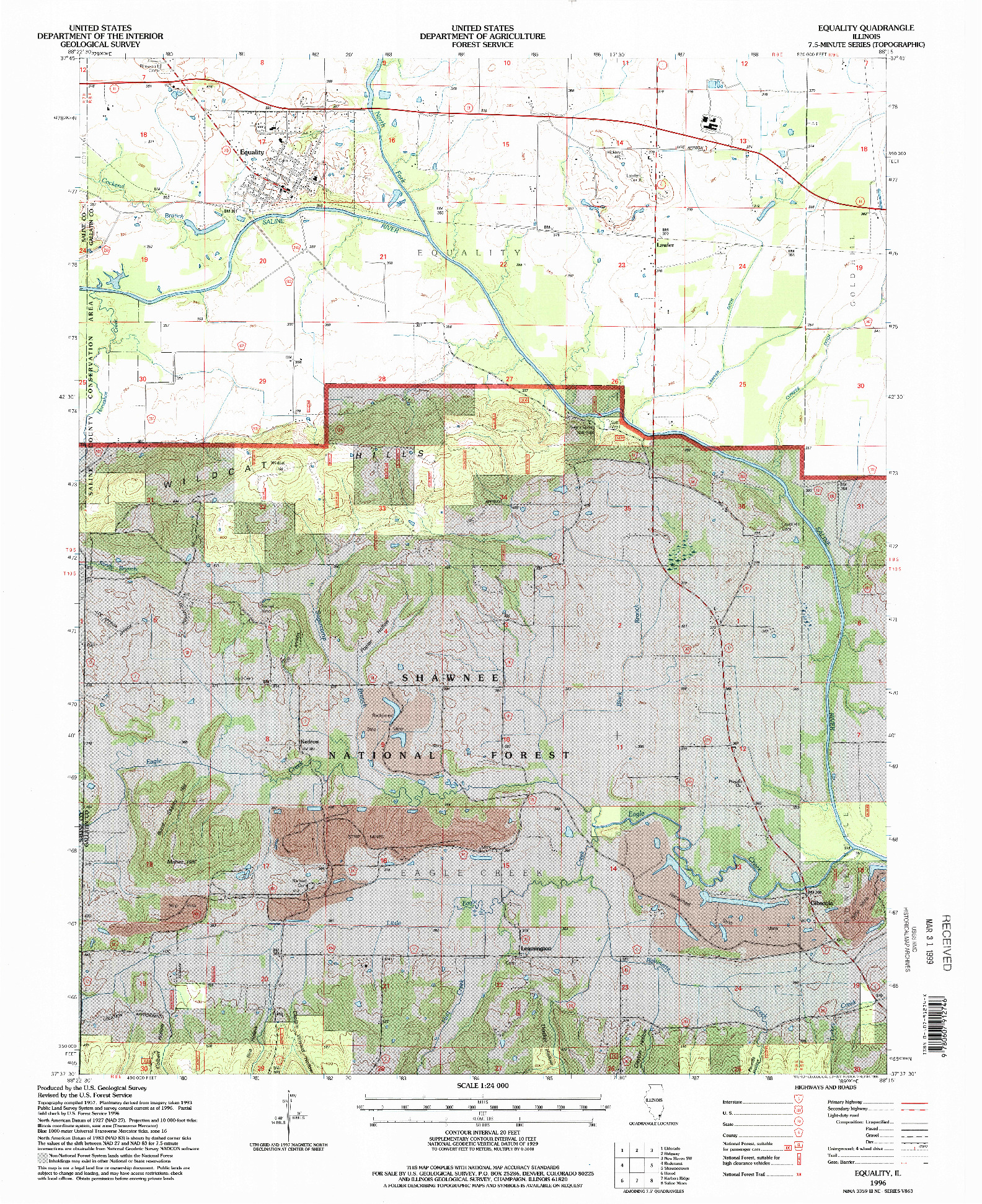 USGS 1:24000-SCALE QUADRANGLE FOR EQUALITY, IL 1996