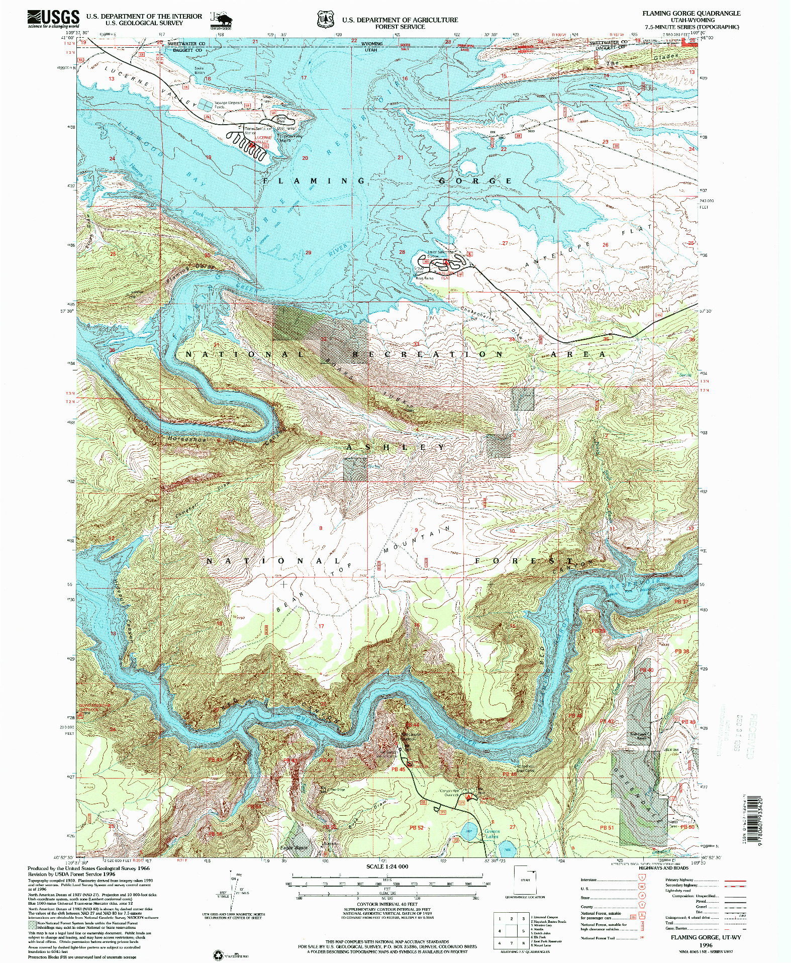 USGS 1:24000-SCALE QUADRANGLE FOR FLAMING GEORGE, UT 1996