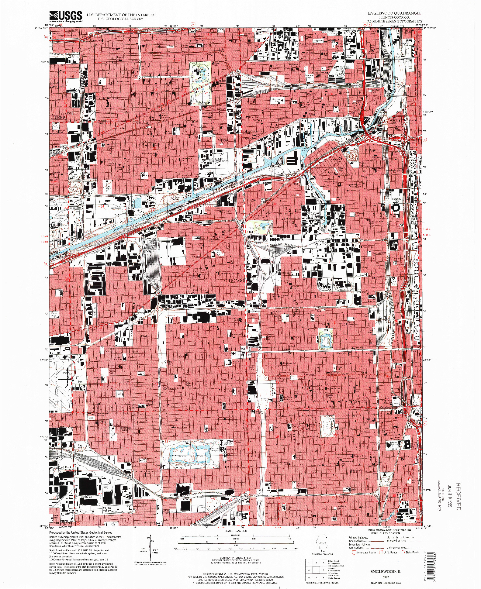 USGS 1:24000-SCALE QUADRANGLE FOR ENGLEWOOD, IL 1997