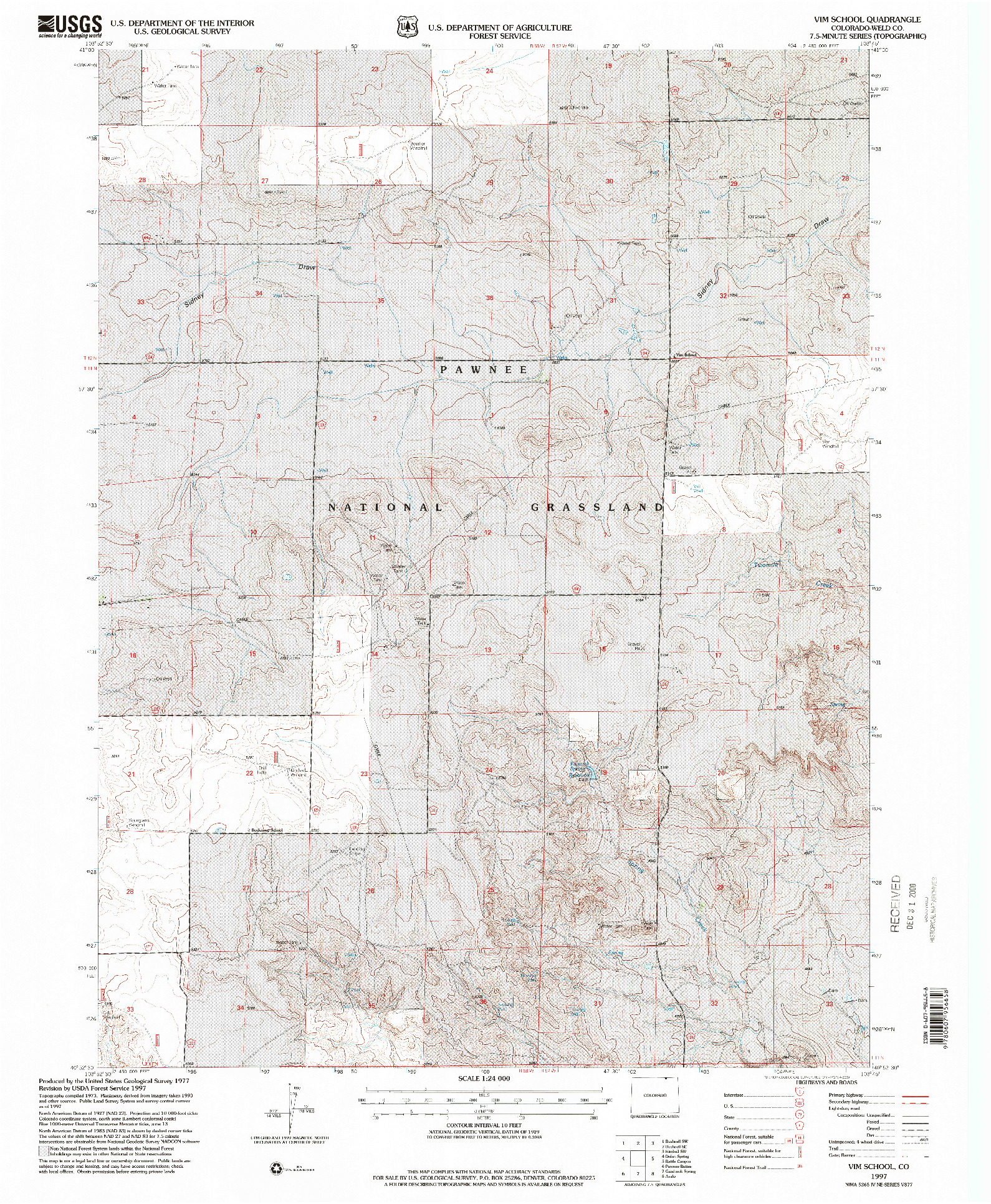 USGS 1:24000-SCALE QUADRANGLE FOR VIM SCHOOL, CO 1997
