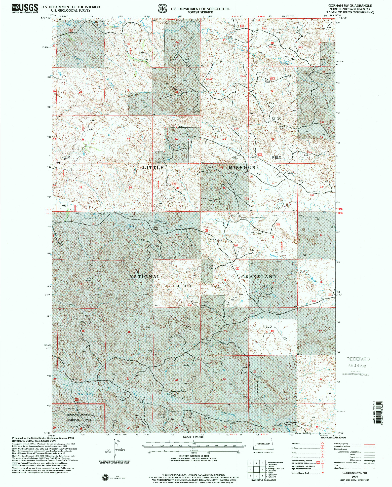 USGS 1:24000-SCALE QUADRANGLE FOR GORHAM SW, ND 1997