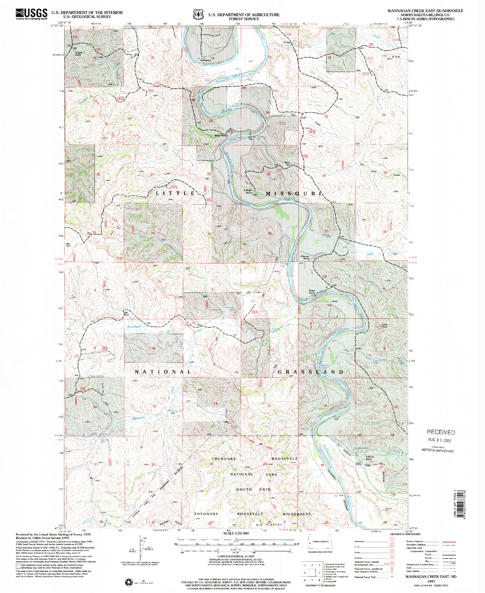 USGS 1:24000-SCALE QUADRANGLE FOR WANNAGAN CREEK EAST, ND 1997