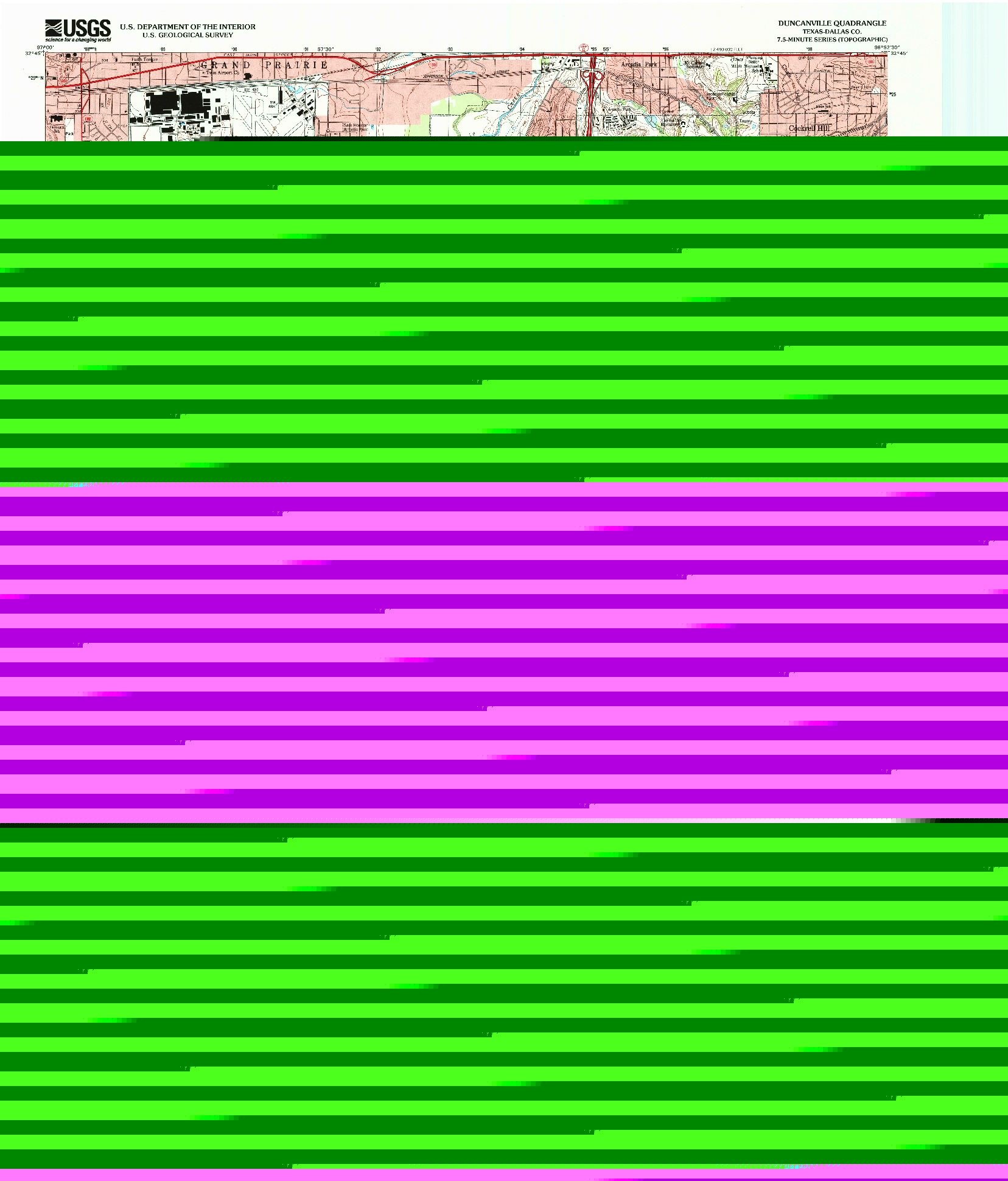 USGS 1:24000-SCALE QUADRANGLE FOR DUNCANVILLE, TX 1995