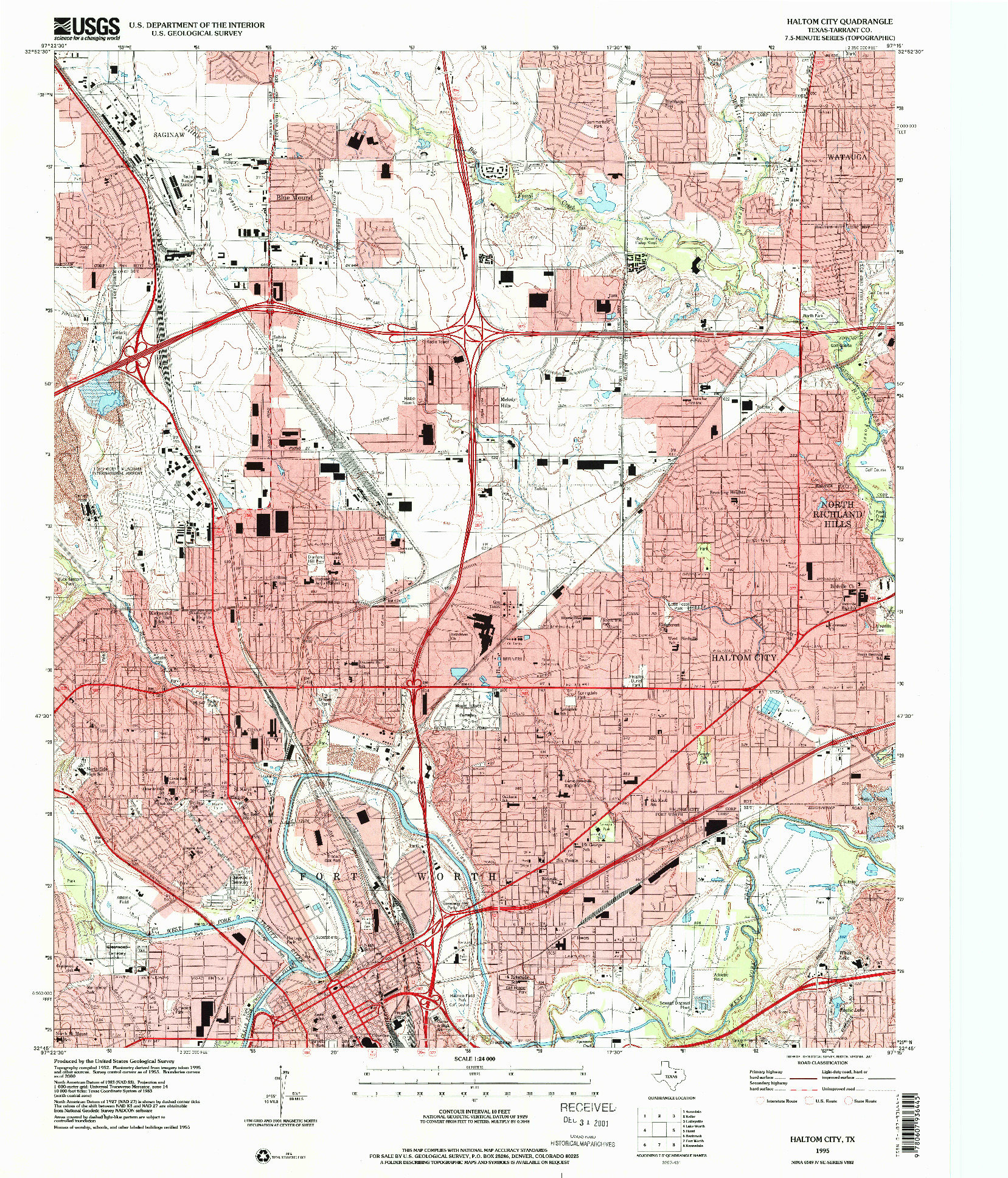 USGS 1:24000-SCALE QUADRANGLE FOR HALTOM CITY, TX 1995