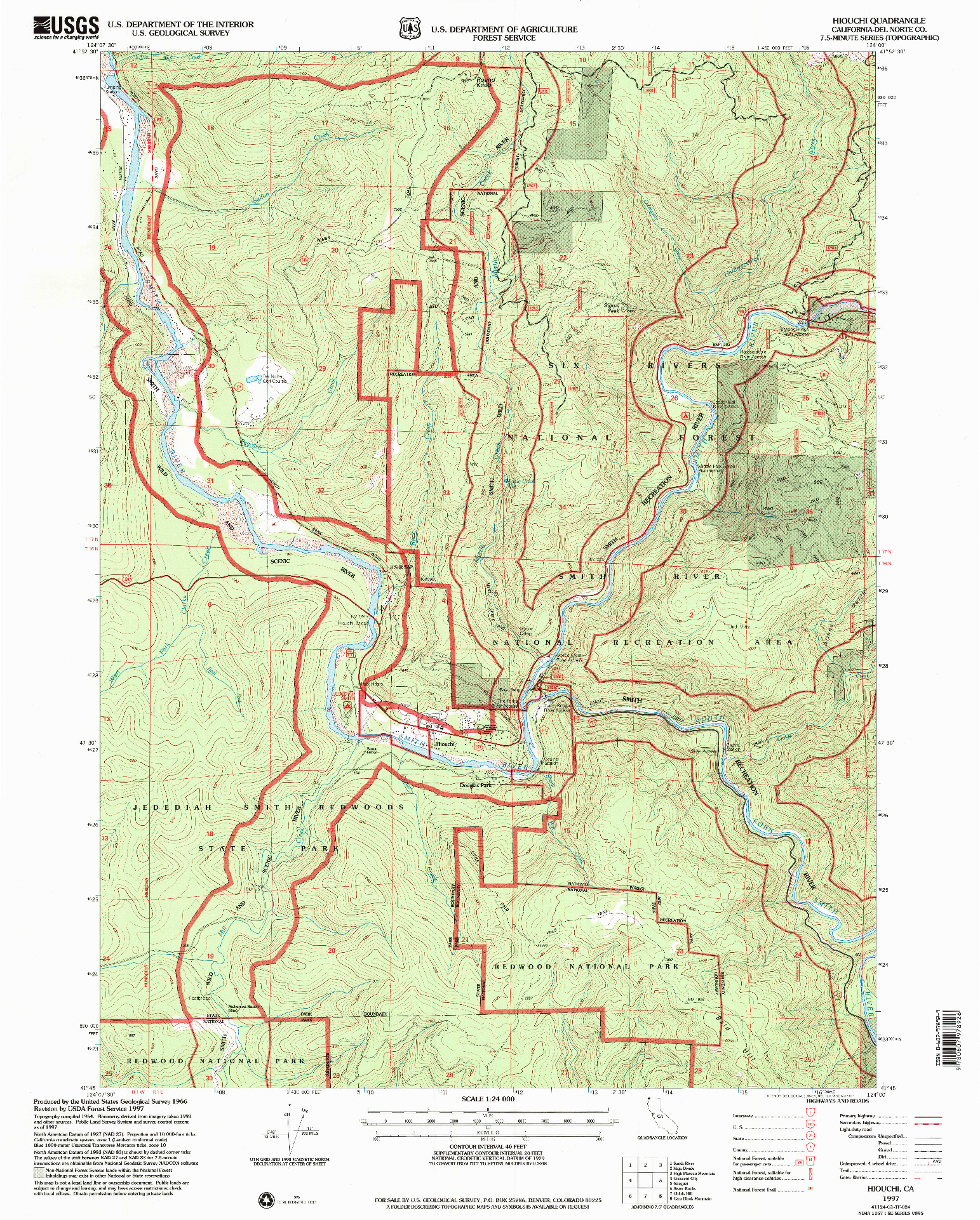 USGS 1:24000-SCALE QUADRANGLE FOR HIOUCHI, CA 1997
